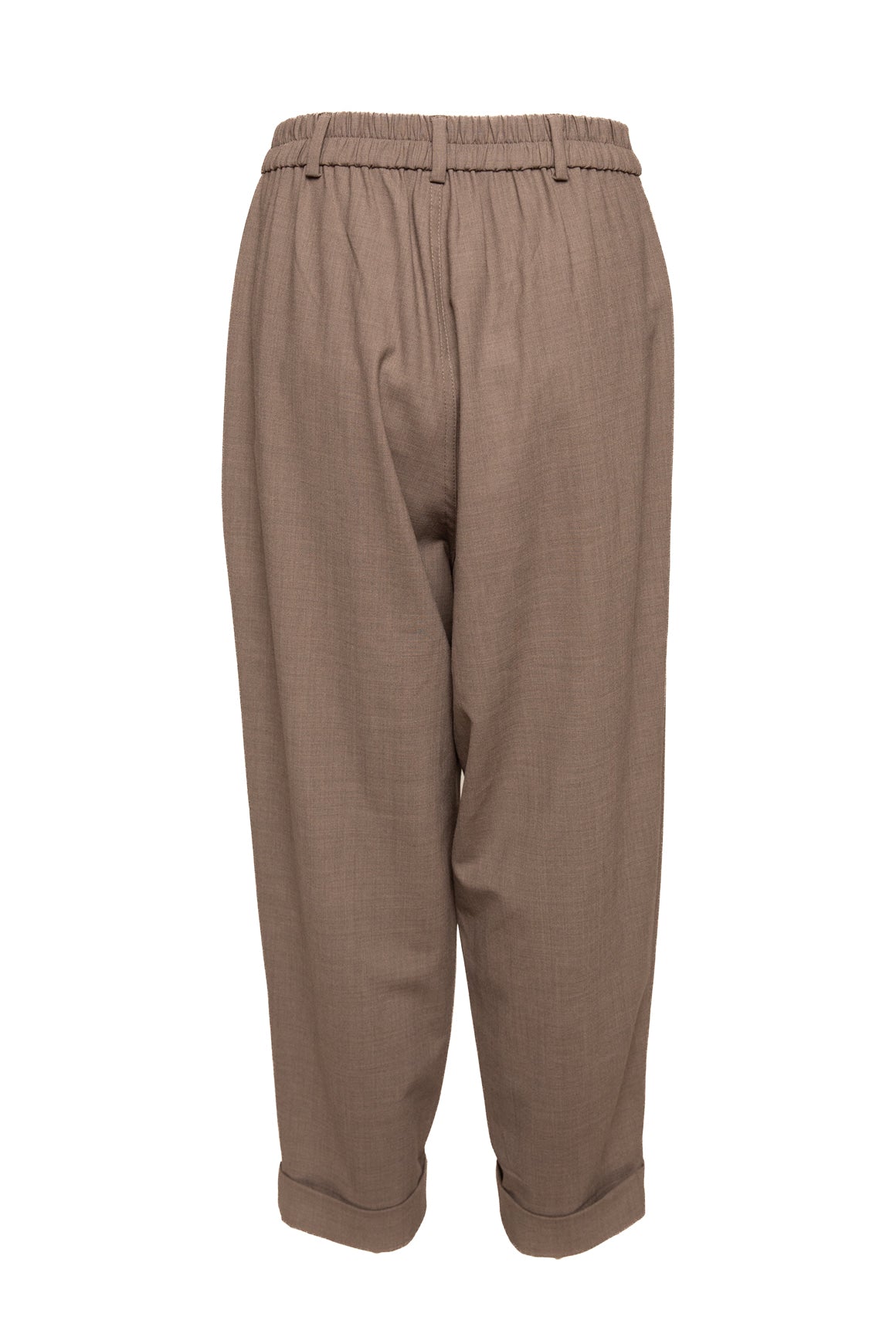 CORDERA Taupe Hi Rise Tapered Trousers (Sz. OS)