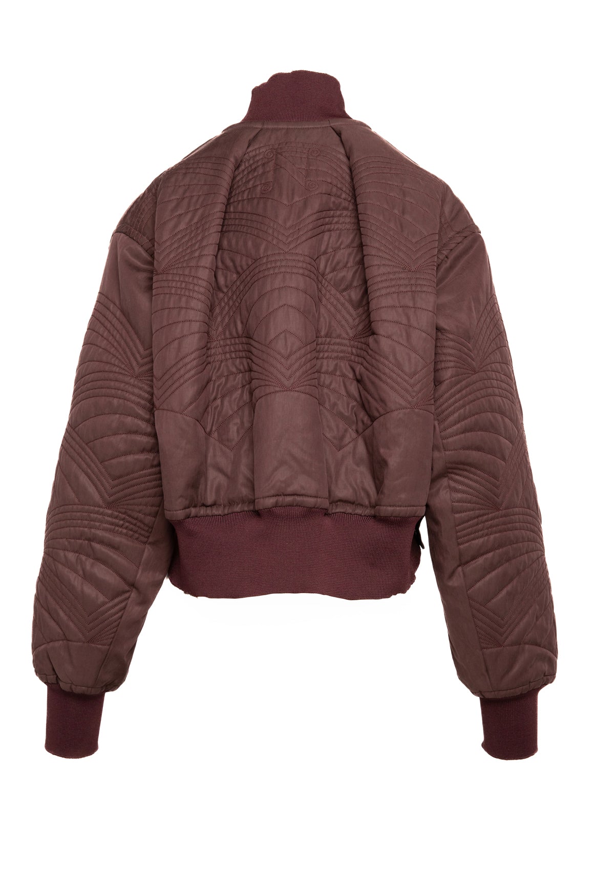 NACKIYE Plum Cropped Bomber Jacket (Sz.34/XS)