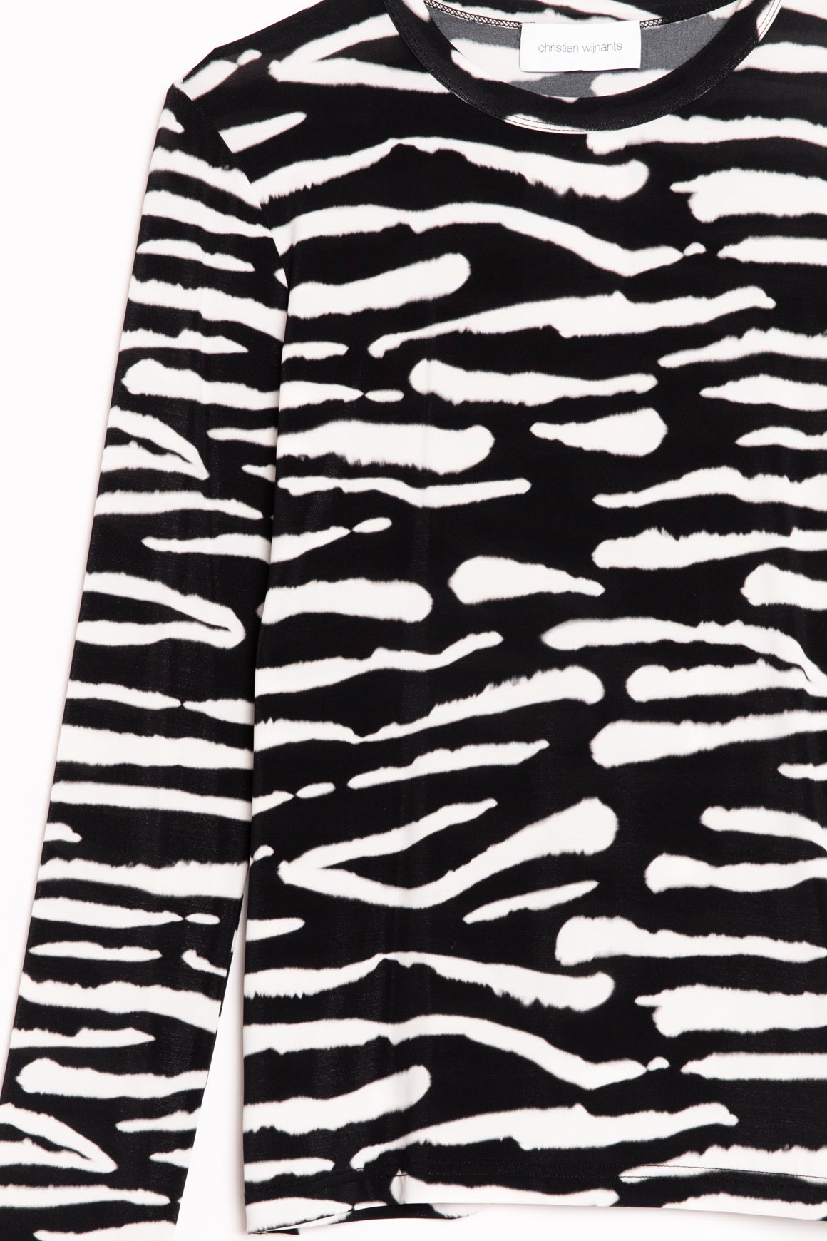 CHRISTIAN WIJNANTS Black & White Printed Long Sleeve Tee