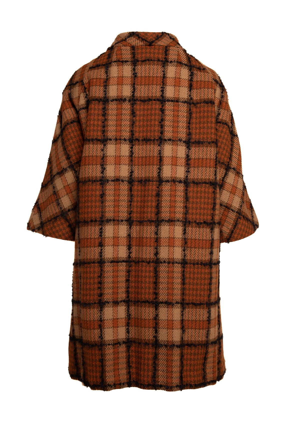 LIBERTINE Brown Plaid Patchwork Coat (Sz. S)