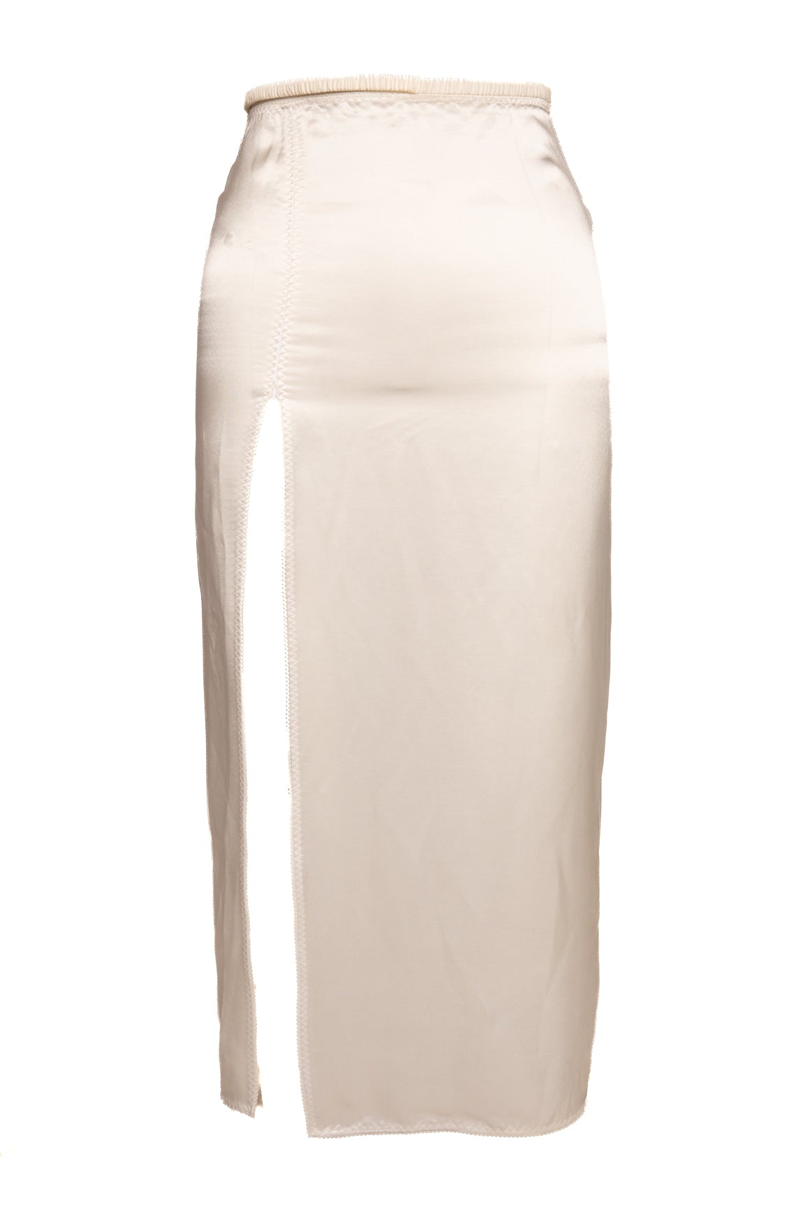 ANNA OCTOBER White Satin Top & Midi Skirt Set (Sz. 2)