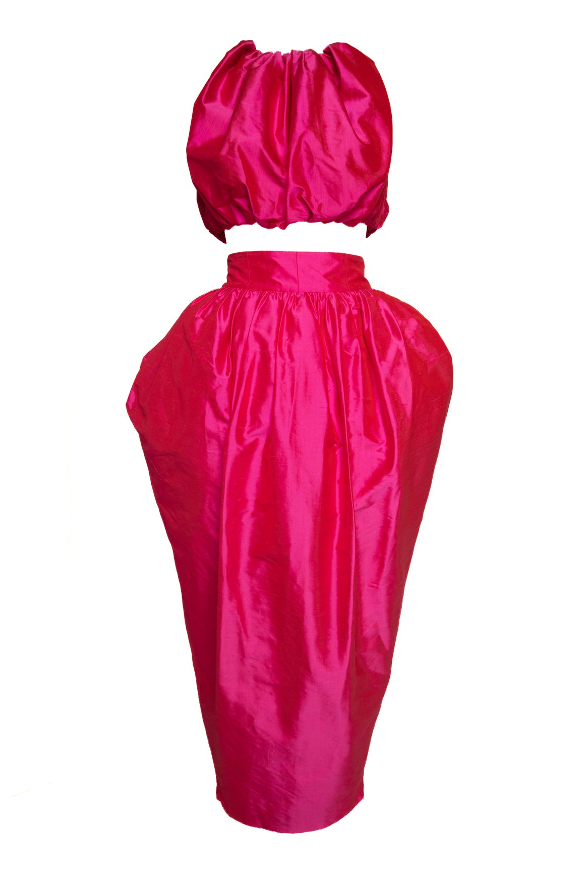 CHRISTOPHER JOHN RODGERS Pink Bubble Top & Skirt (Sz. 2)