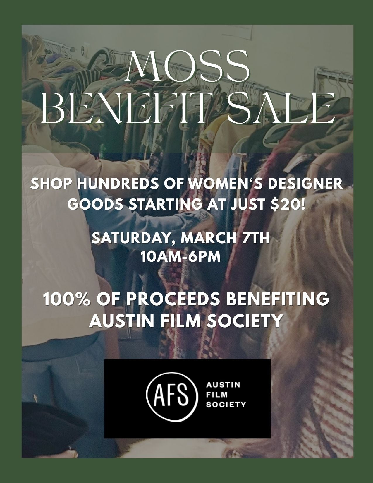 AFS Charity Sale - EARLY ENTRY TICKET