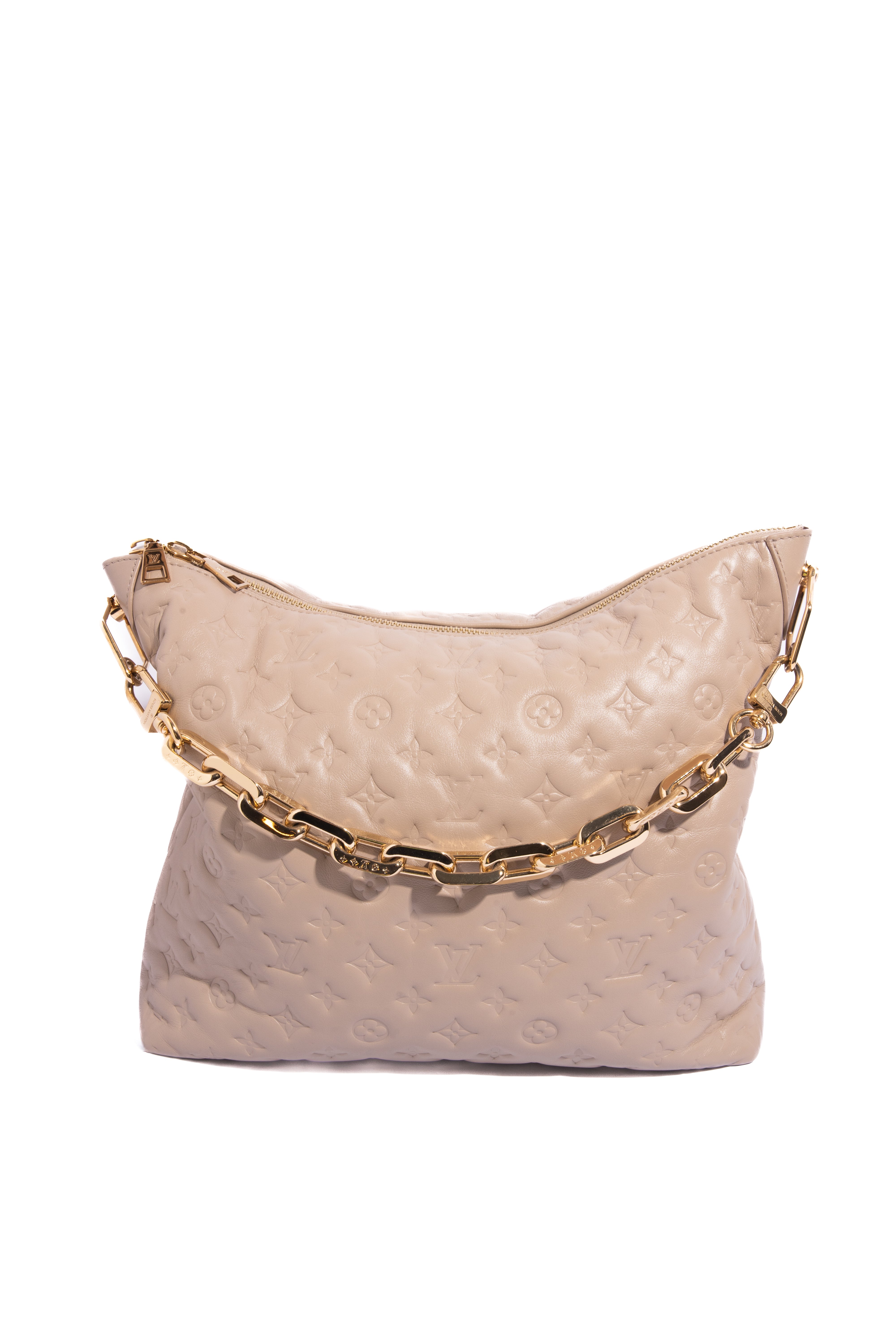 LOUIS VUITTON Coussin Taupe MM Hobo