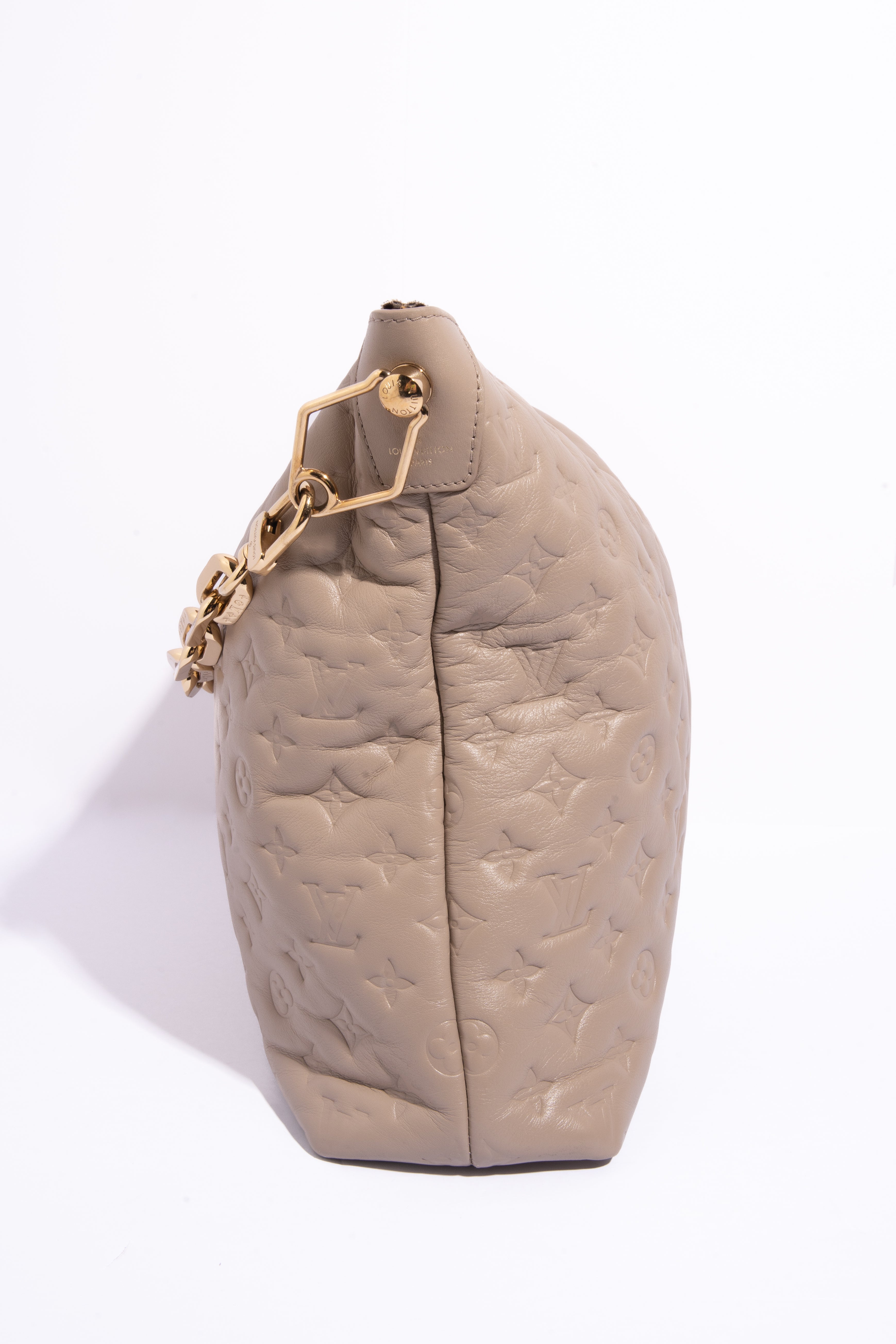 LOUIS VUITTON Coussin Taupe MM Hobo