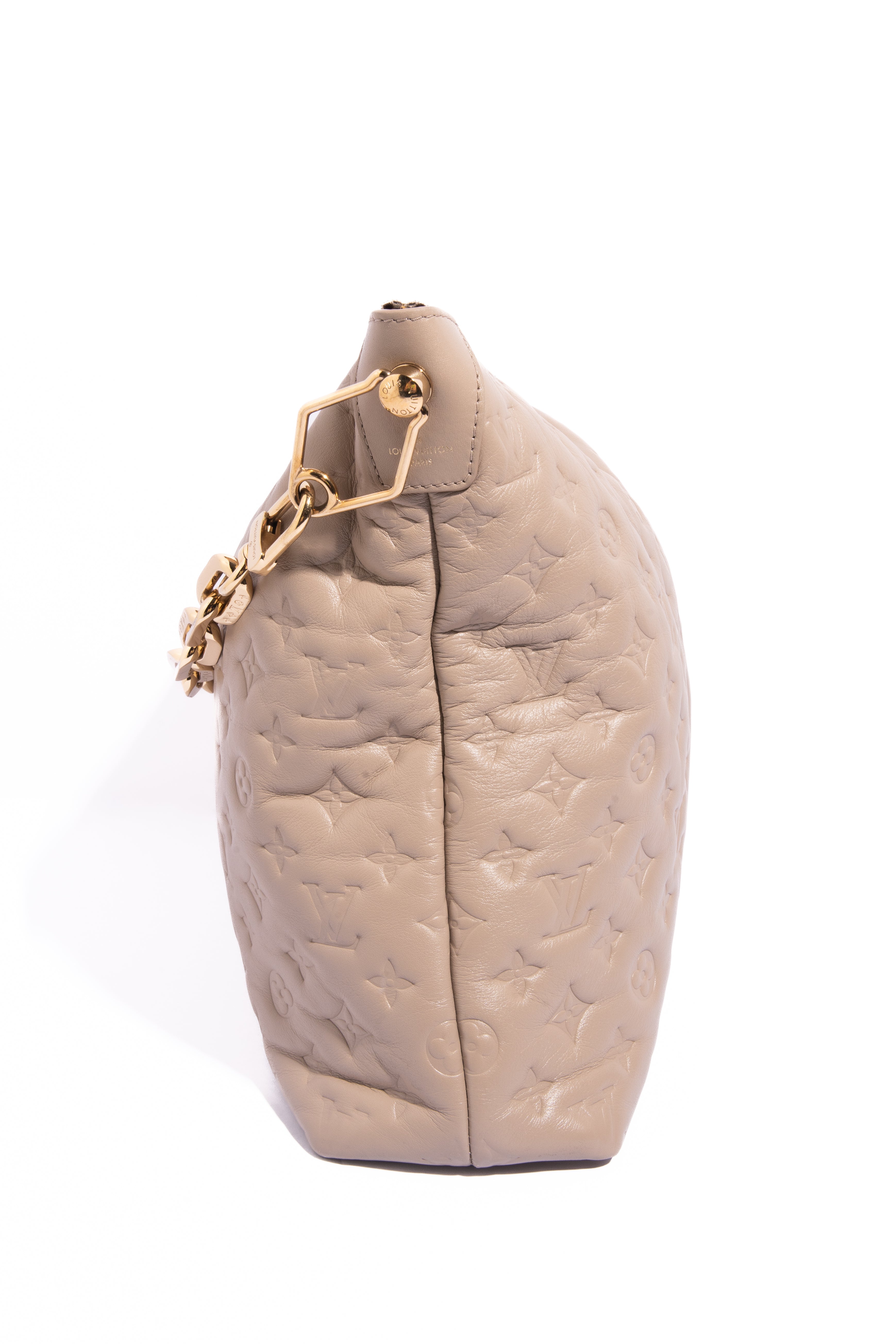 LOUIS VUITTON Coussin Taupe MM Hobo