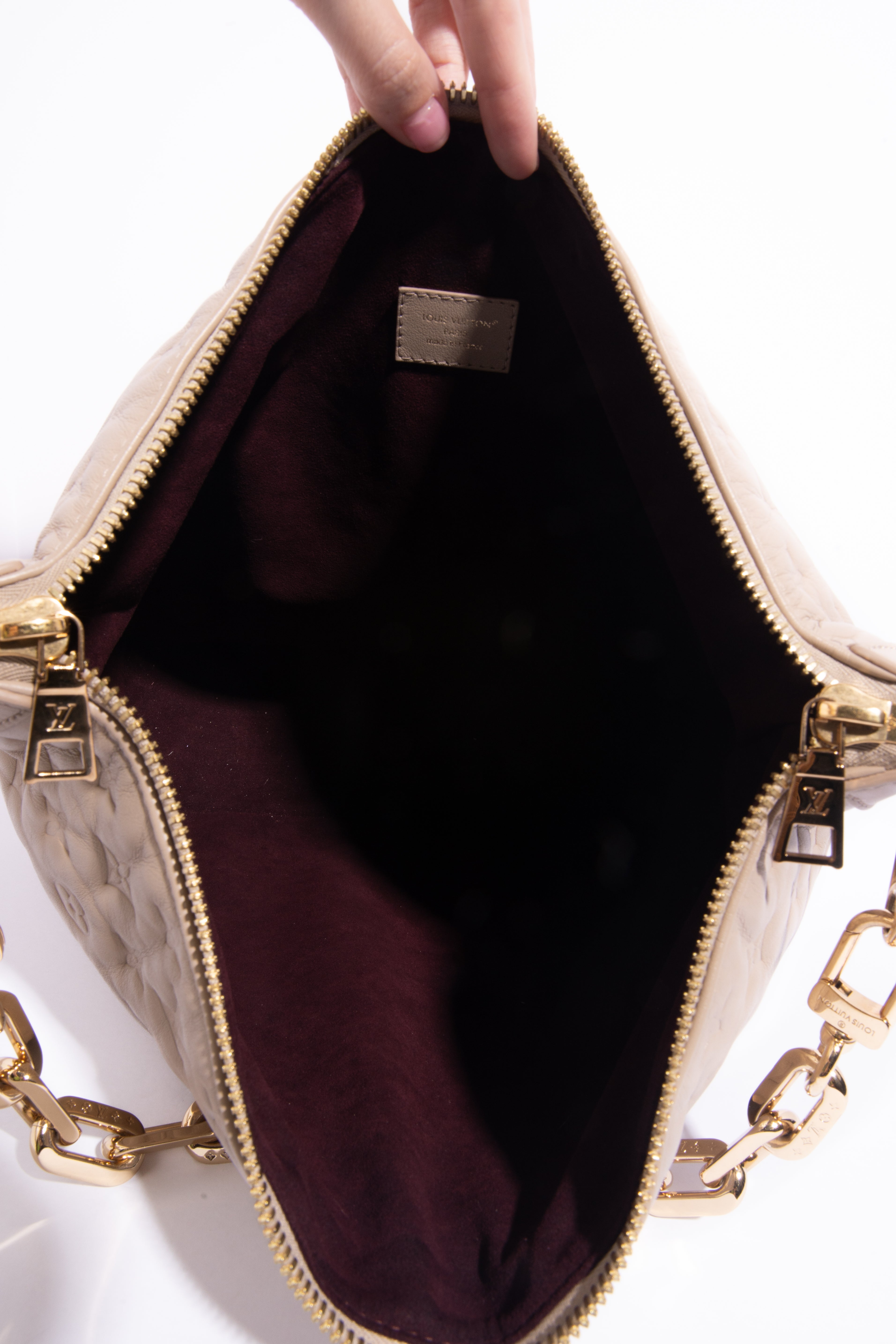 LOUIS VUITTON Coussin Taupe MM Hobo
