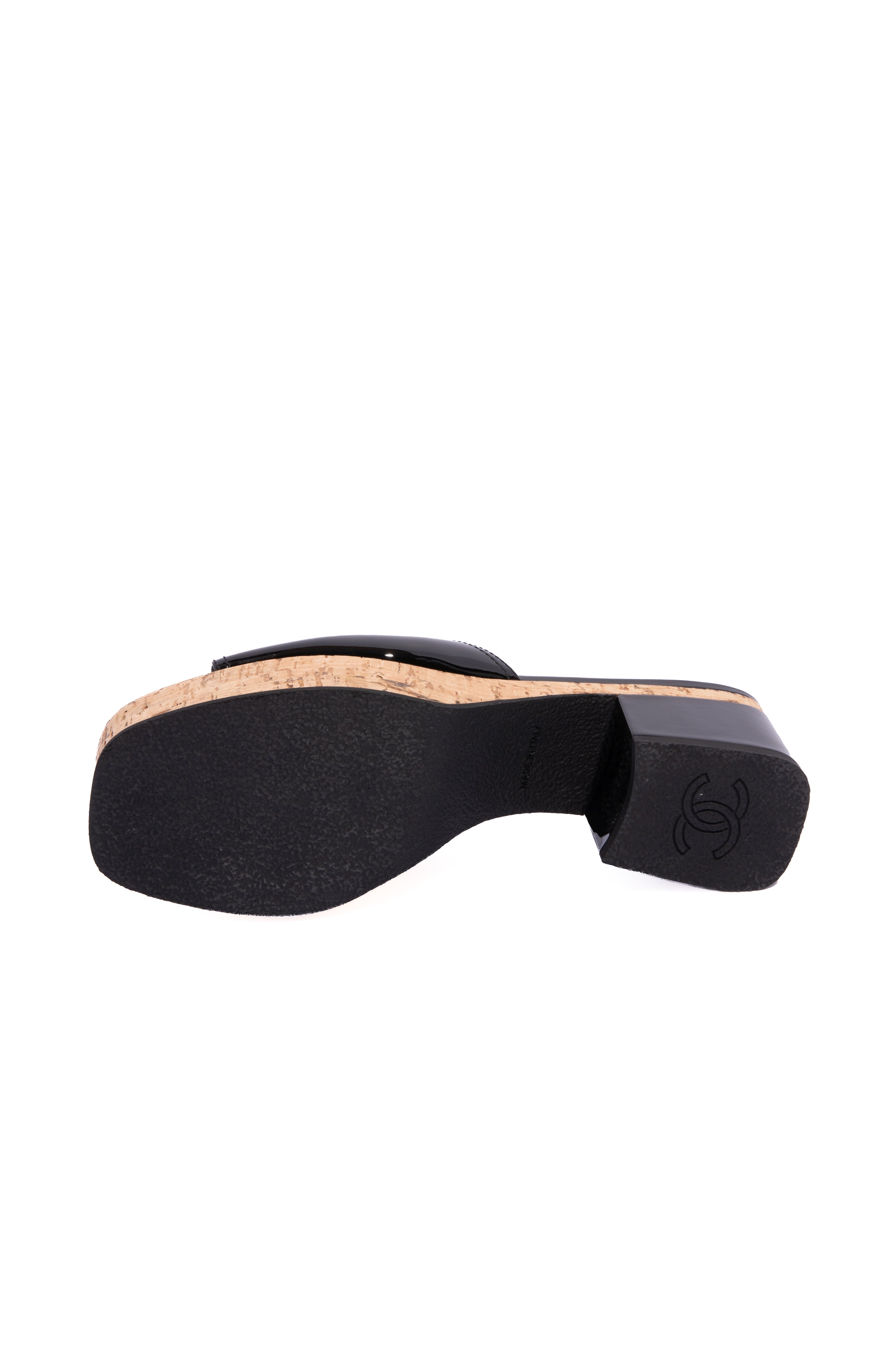 CHANEL Camellia Cork Platforms (Sz. 38)