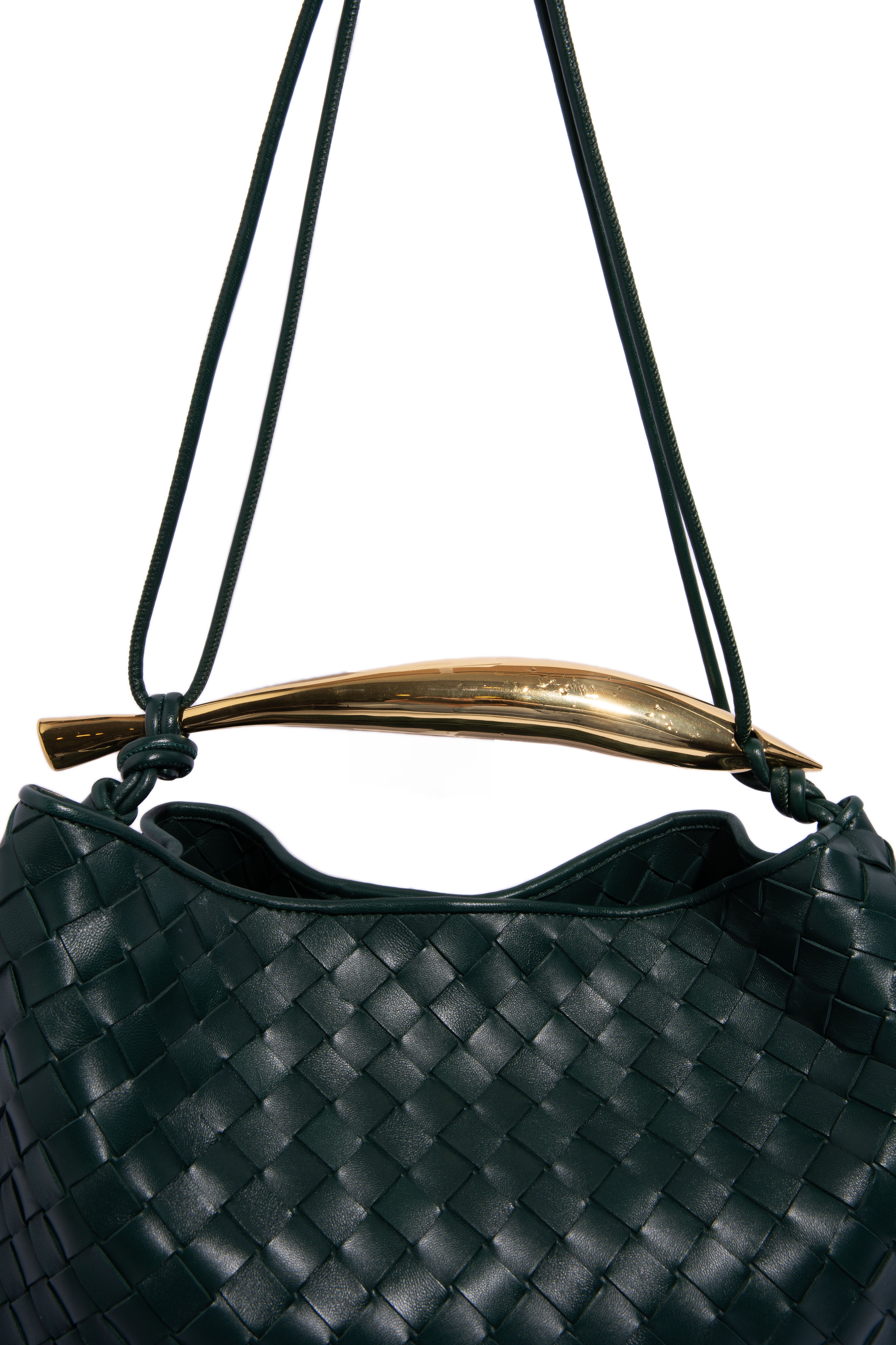 BOTTEGA VENETA 2022 Green Intrecciato Sardine Bag Medium
