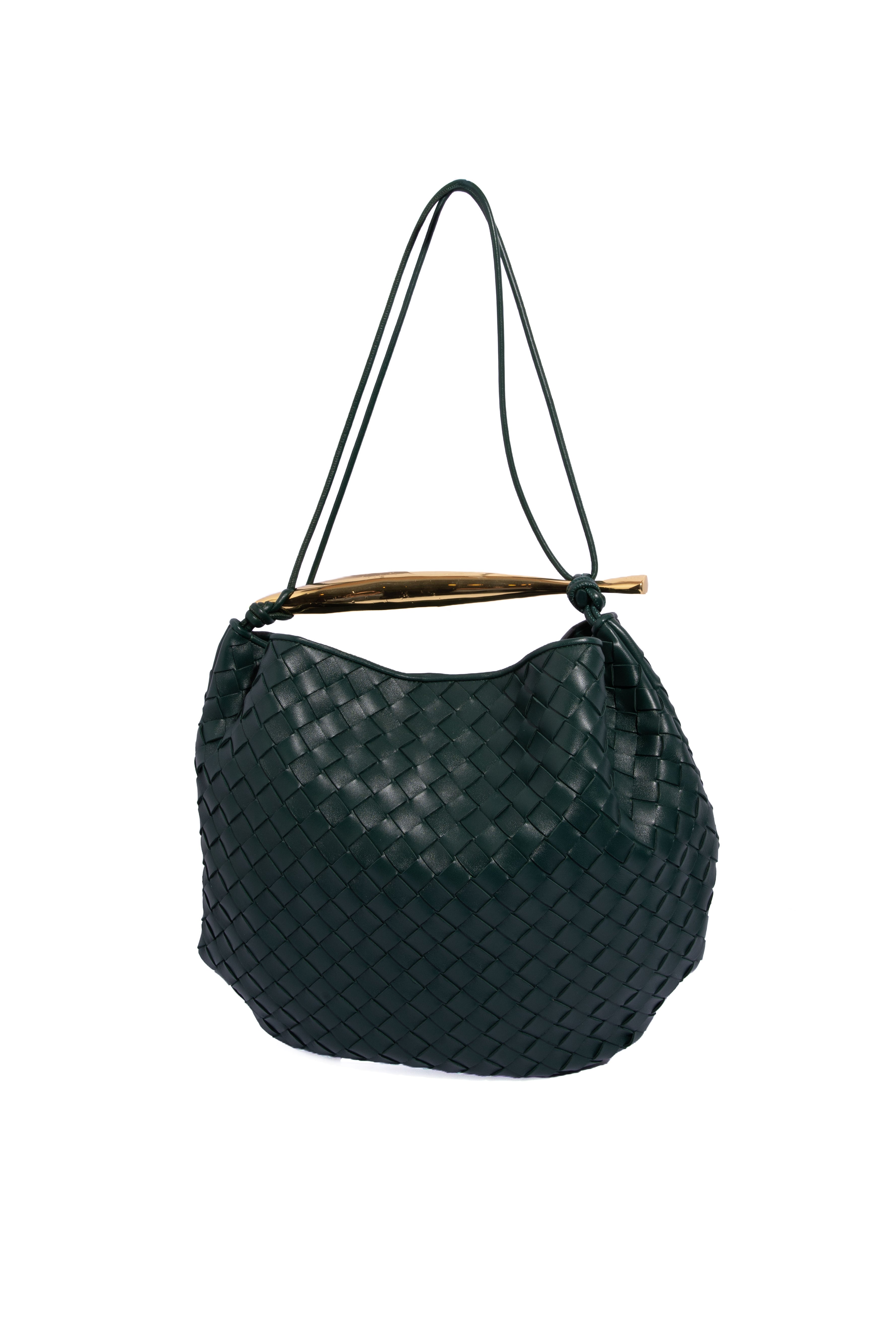 BOTTEGA VENETA 2022 Green Intrecciato Sardine Bag Medium