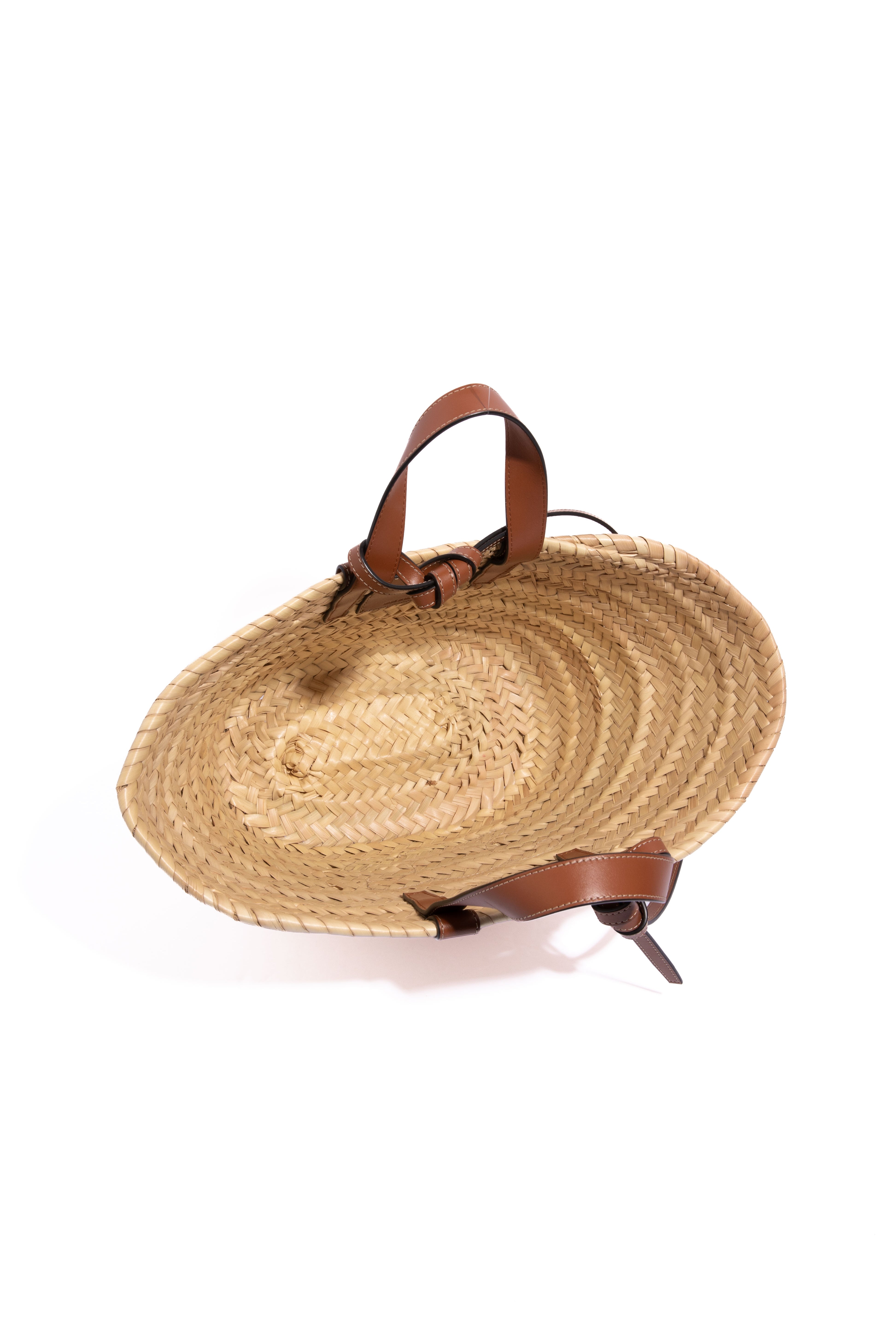 CELINE Palm Leaf Calfskin Triomphe Teen Panier Bag
