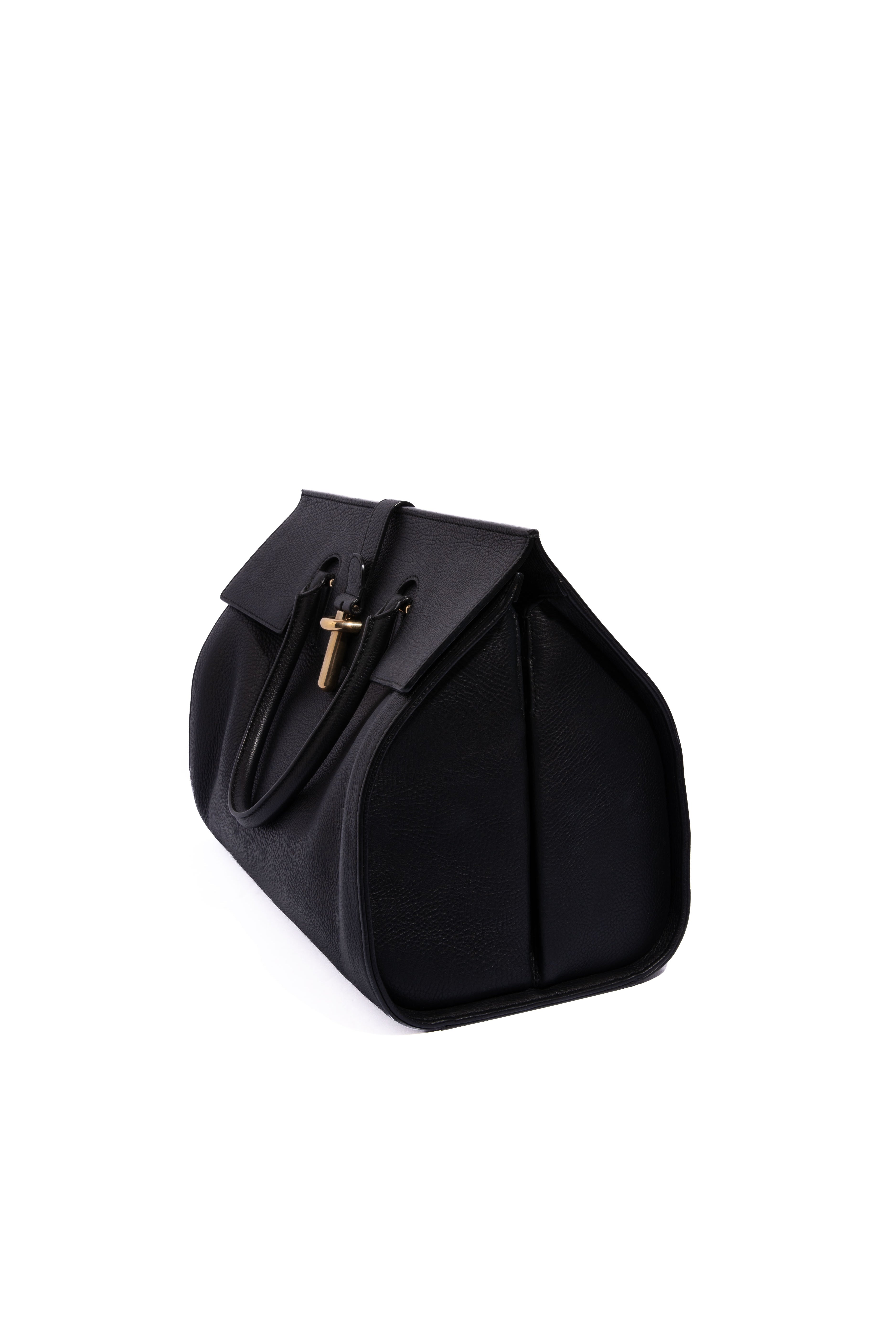 BALENCIAGA Black M Tube Round Tote