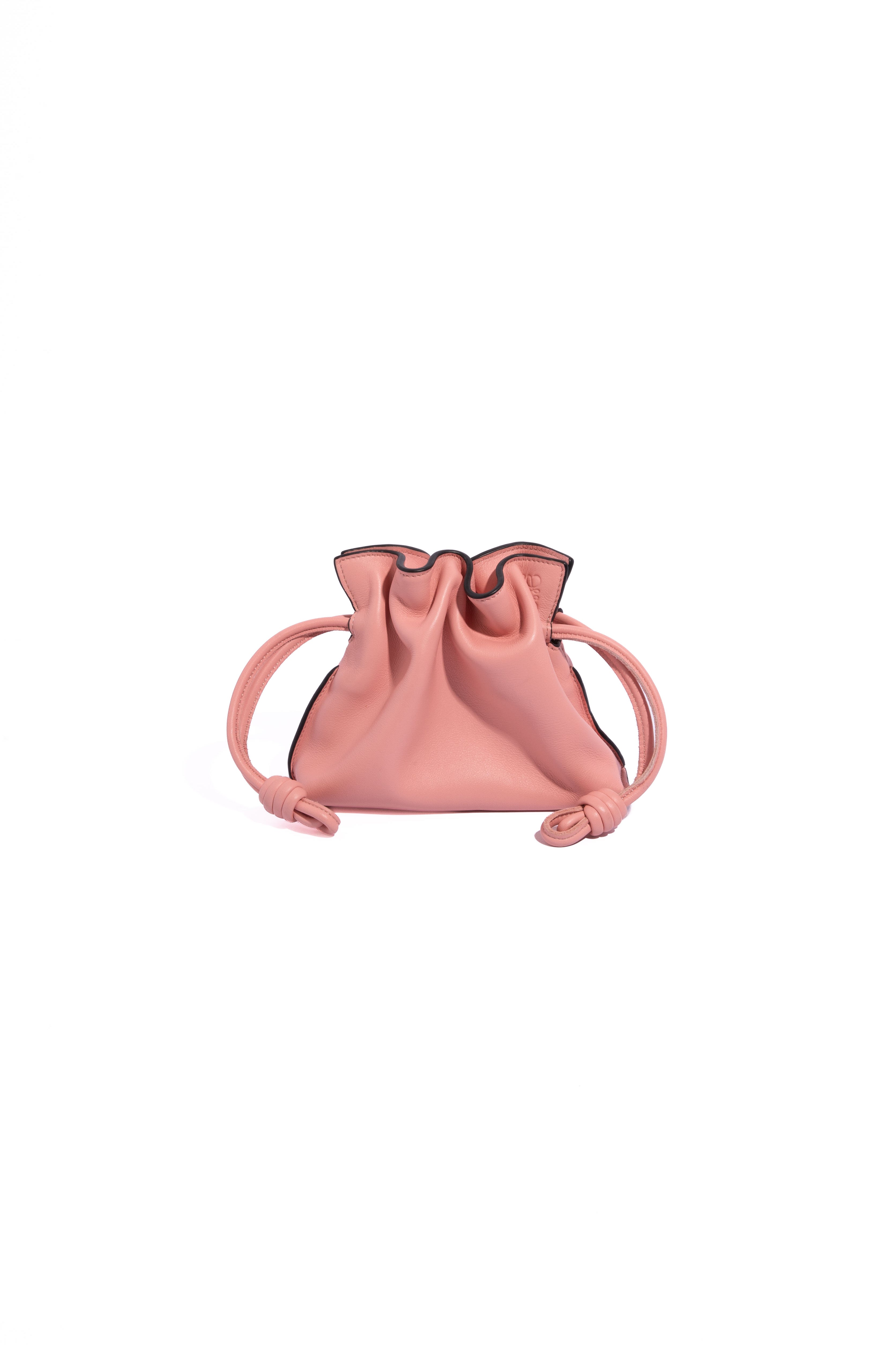 LOEWE Pink 'Flamenco' Nano Clutch w Crossbody Chain