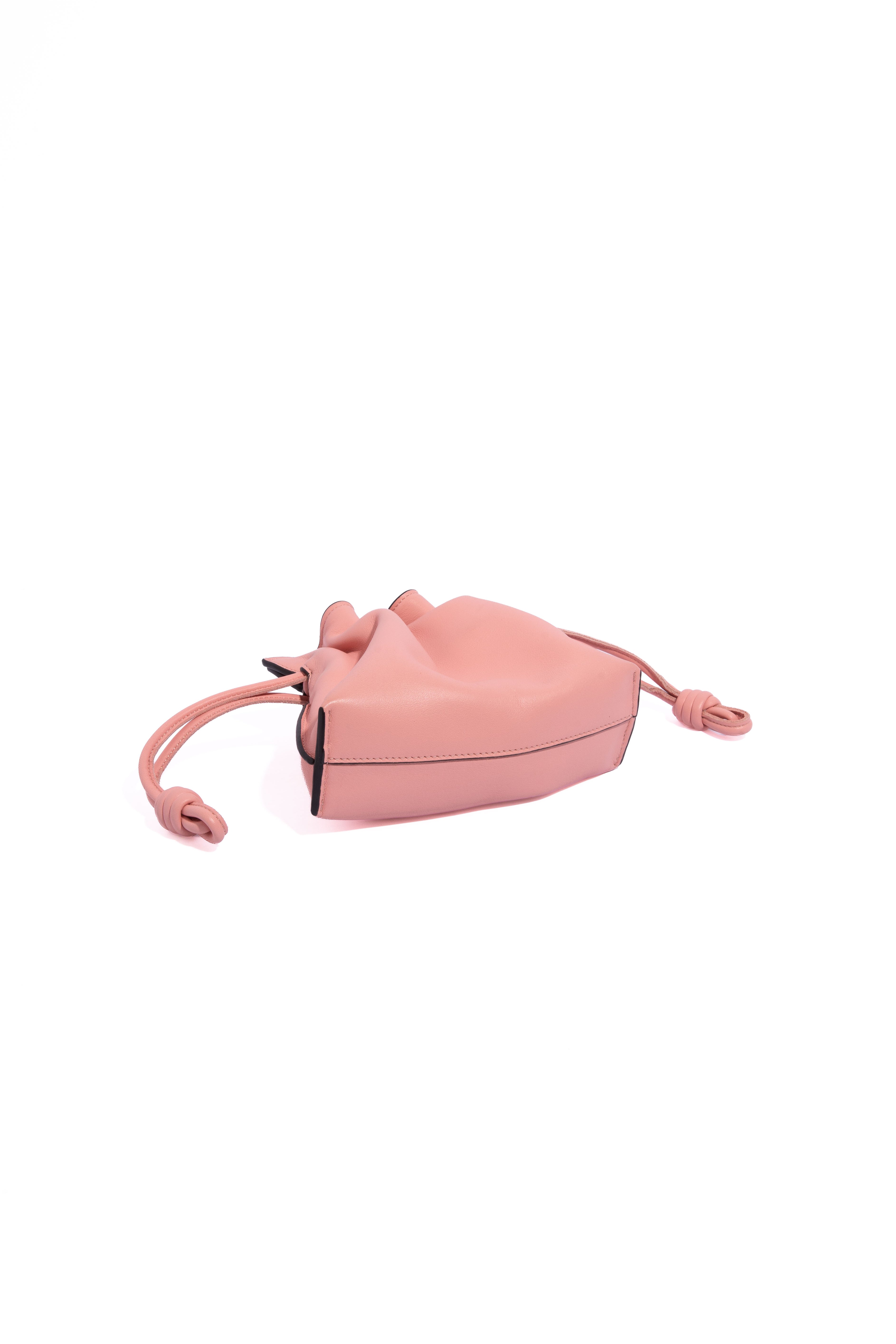 LOEWE Pink 'Flamenco' Nano Clutch w Crossbody Chain