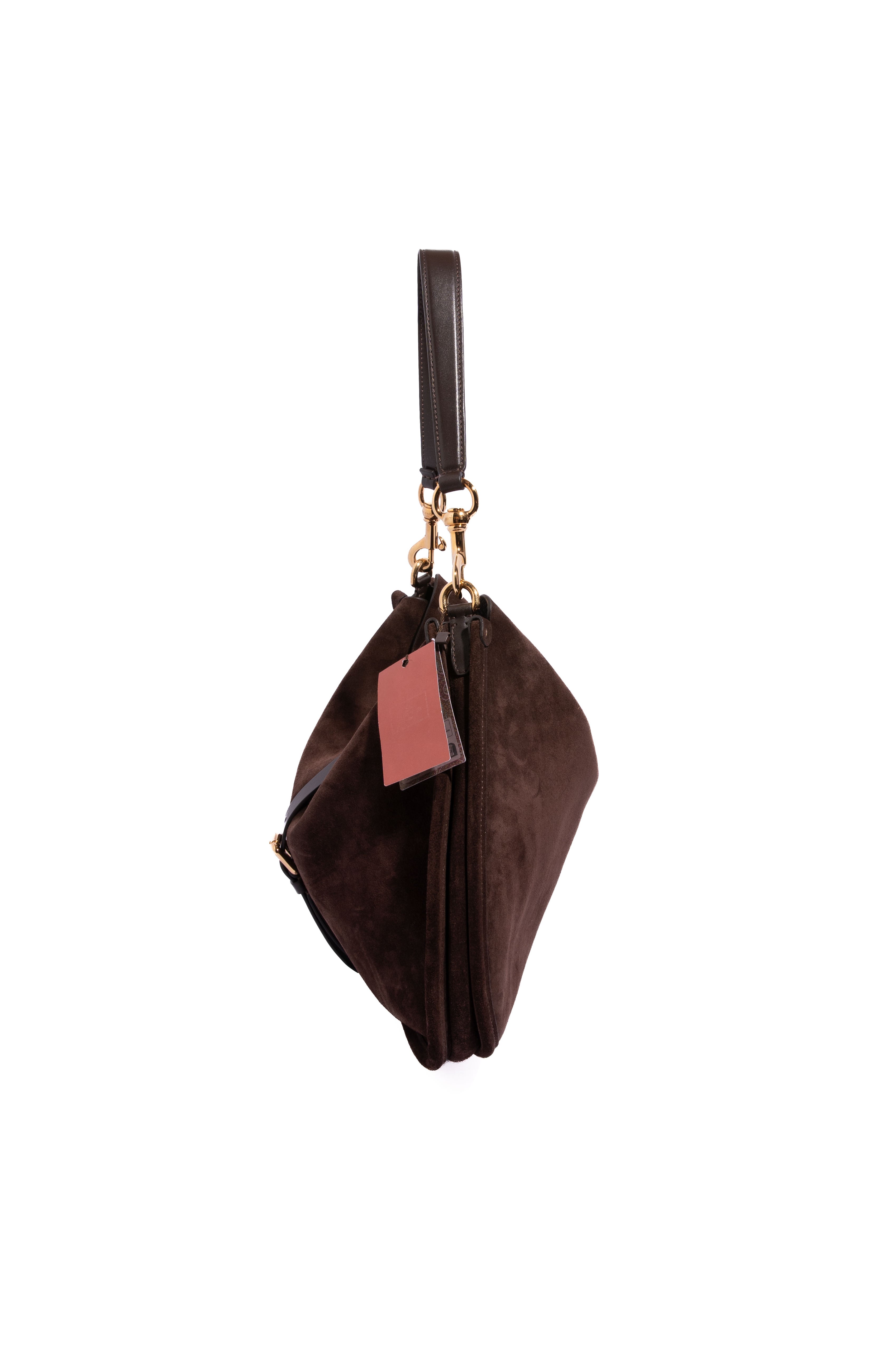 ETRO Brown Suede 'Pony XL' Crossbody Bag