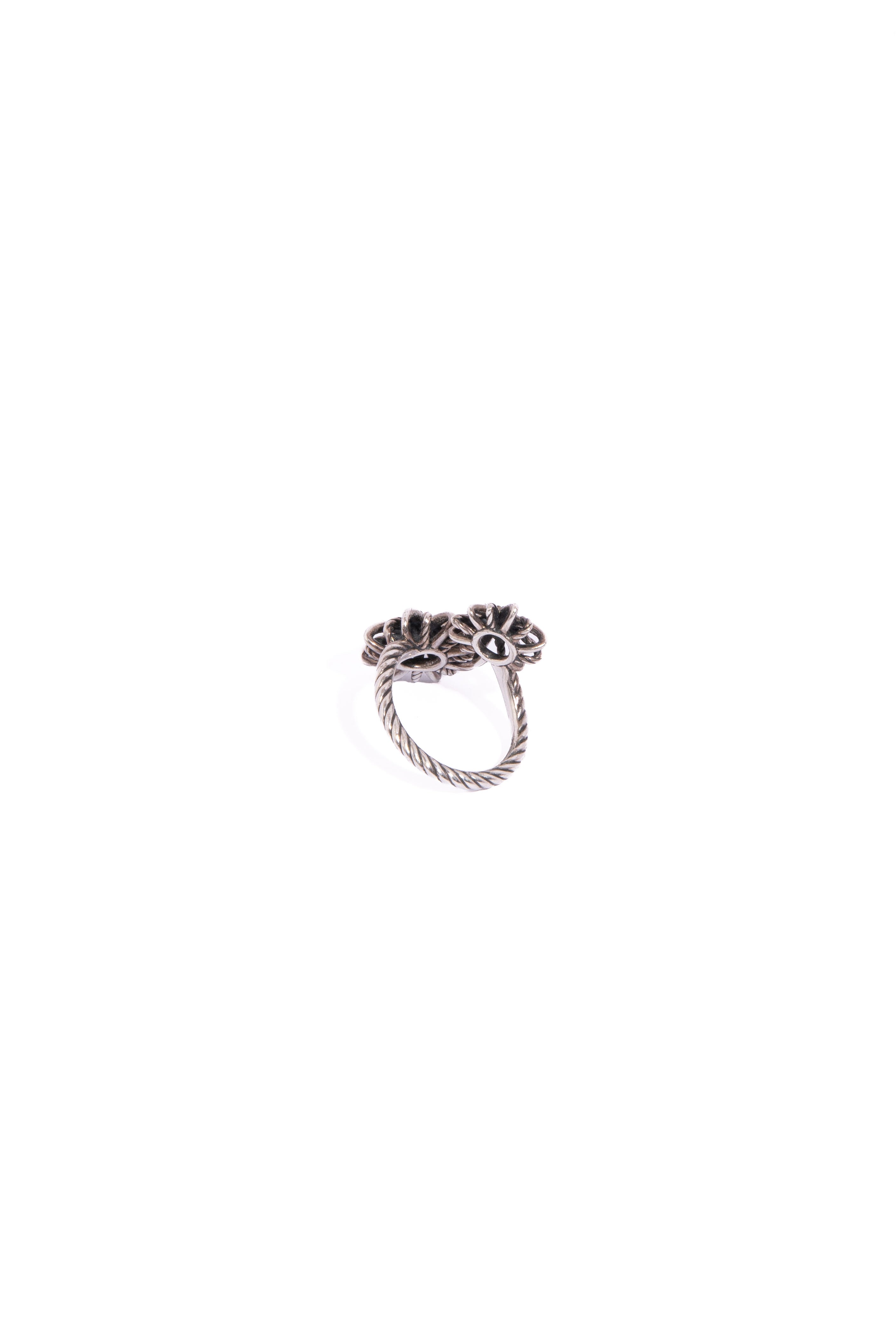 DAVID YURMAN Silver Diamond Starburst Ring
