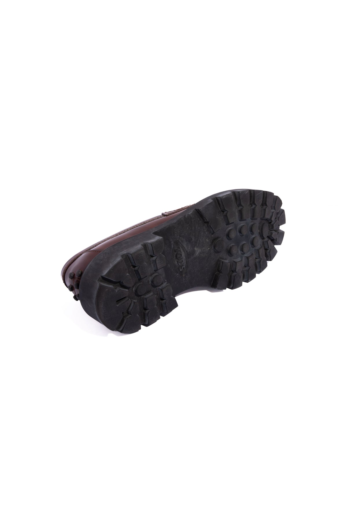 TOD'S Brown Leather Lug Sole Loafers | Sz. 38.5