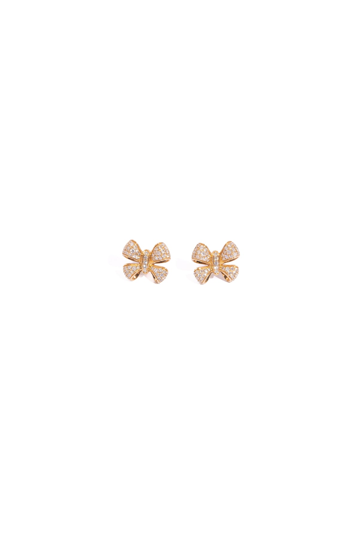 RACHEL LYNN X CORRI LYNN 14k Diamond Bow Earrings