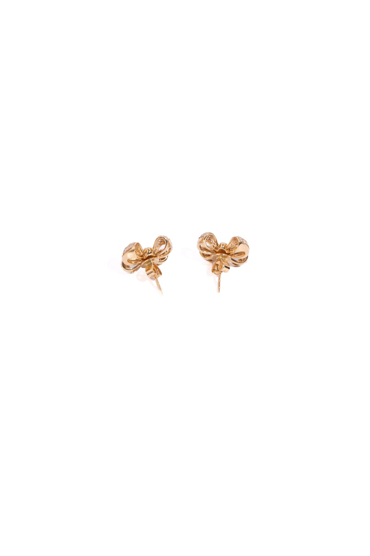 RACHEL LYNN X CORRI LYNN 14k Diamond Bow Earrings