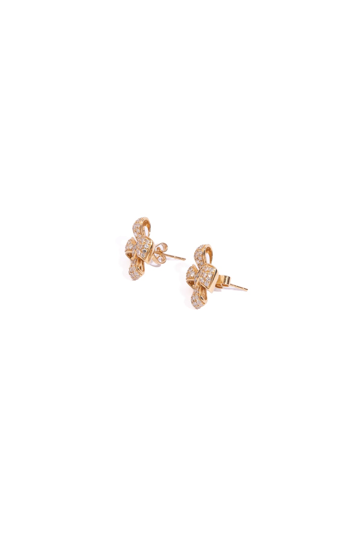 RACHEL LYNN X CORRI LYNN 14k Diamond Bow Earrings