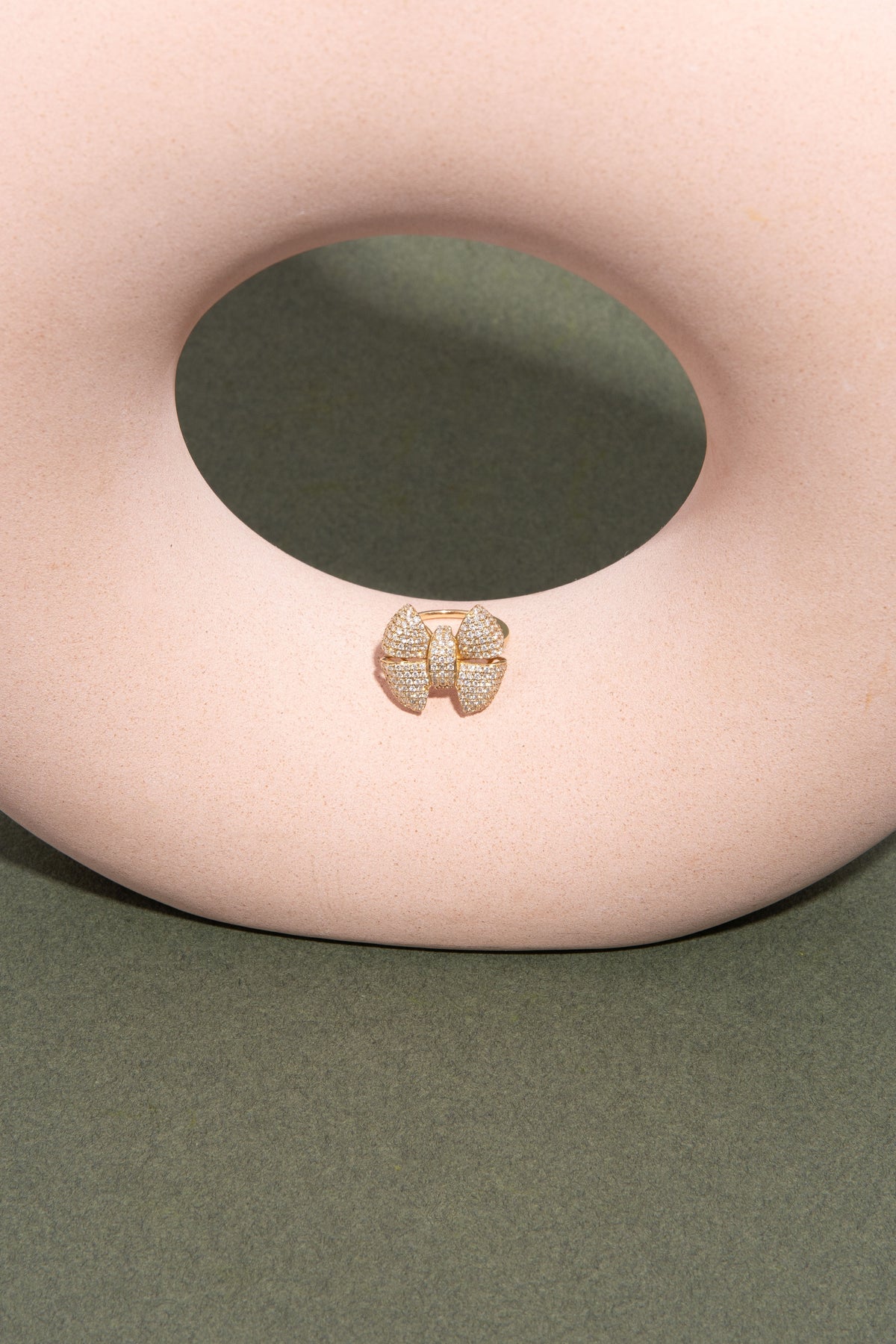 RACHEL LYNN X CORRI LYNN 14k Diamond Bow Ring | Sz. 7