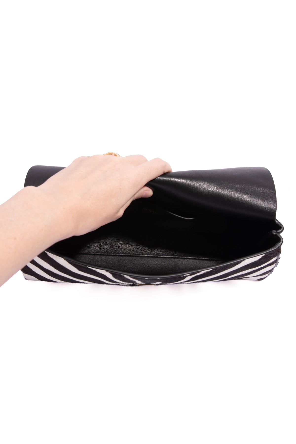 KHAITE Zebra Calfhair 'Audrey' Clutch