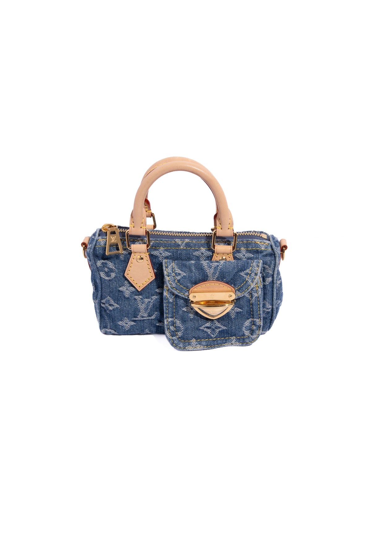 LOUIS VUITTON Denim Nano Speedy