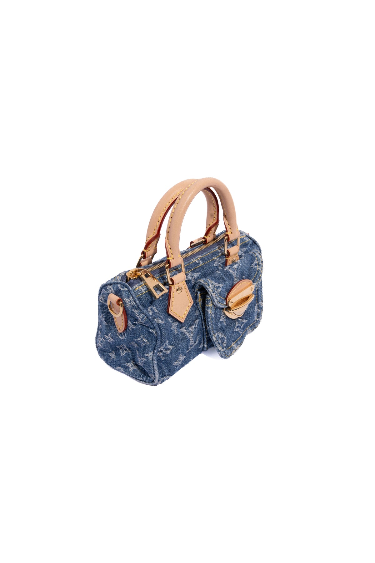 LOUIS VUITTON Denim Nano Speedy