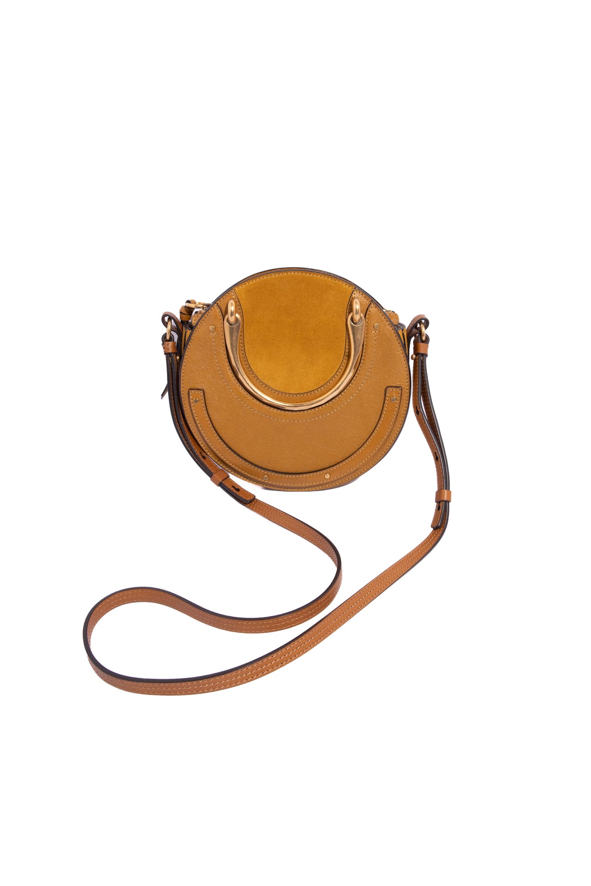 CHLOE Small Round 'Pixie' Gold Bracelet Handle Bag