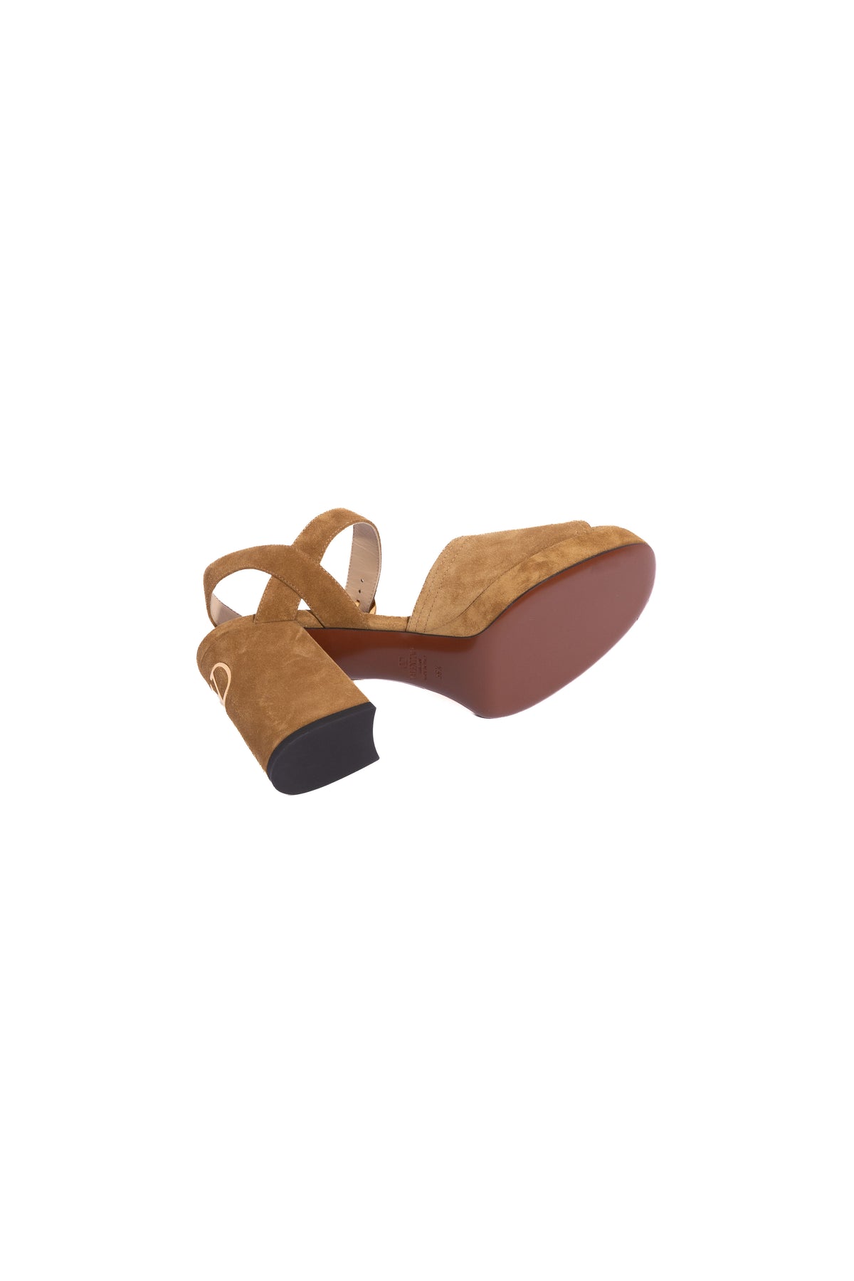 VALENTINO GARAVANI Brown Suede Fawcette Platform Sandals | Sz. 38.5