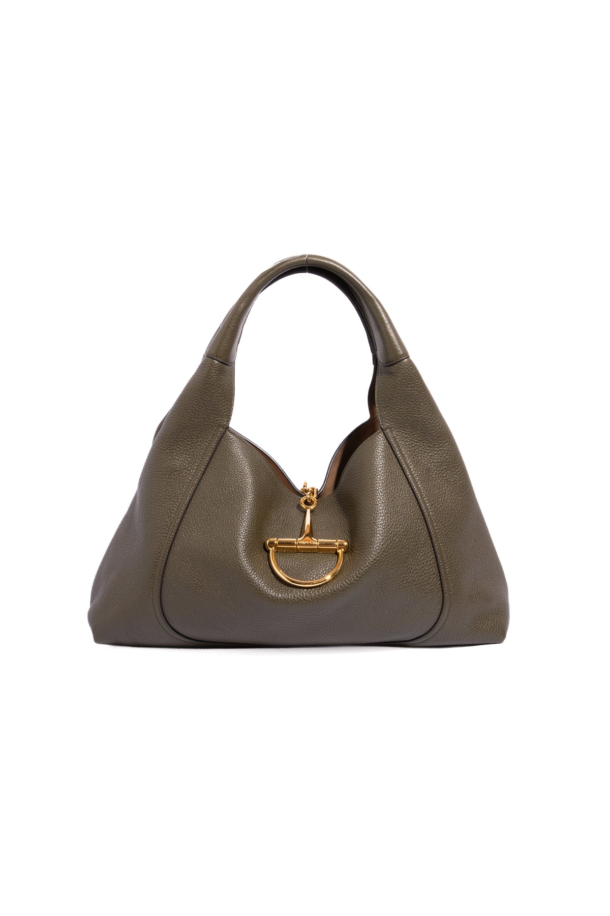 GUCCI Olive Soft-Bit Maxi Shoulder Bag