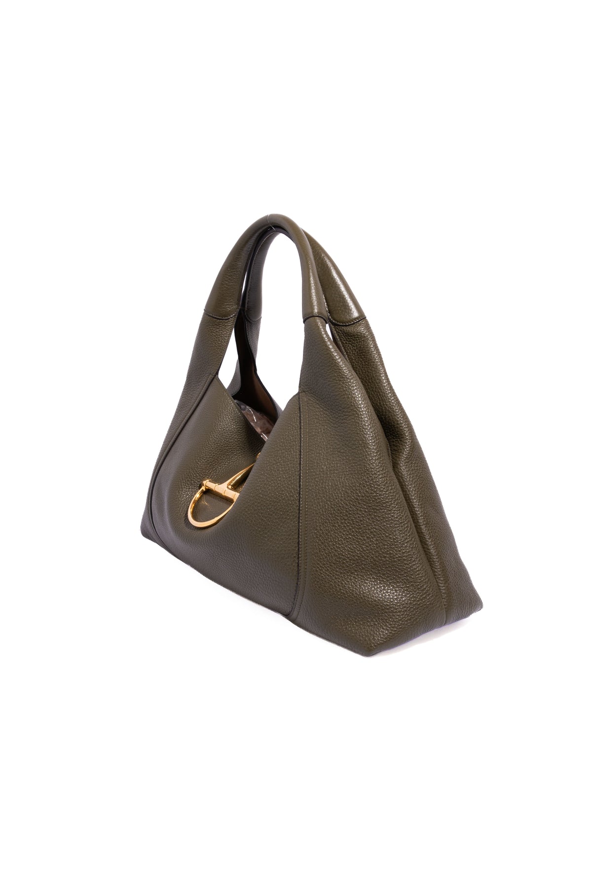 GUCCI Olive Soft-Bit Maxi Shoulder Bag