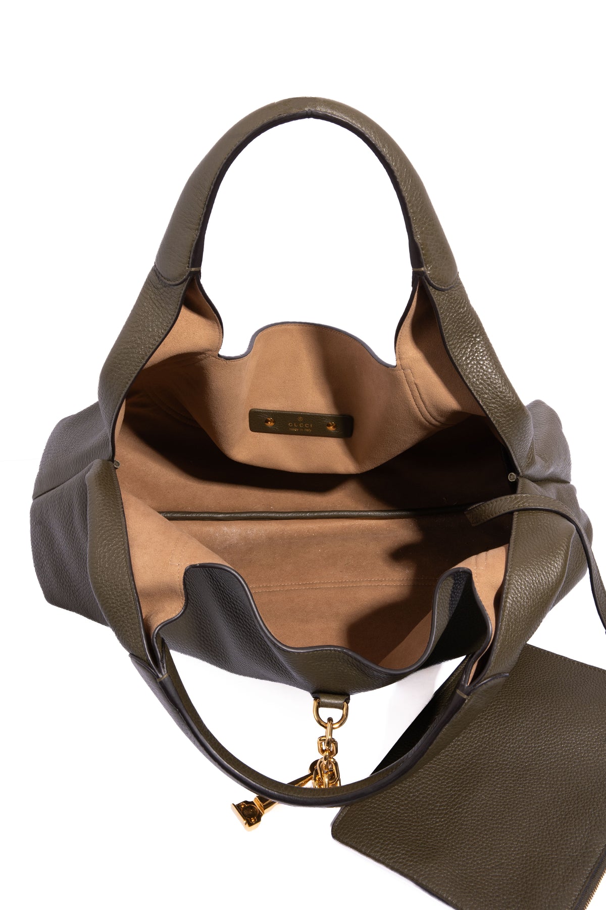 GUCCI Olive Soft-Bit Maxi Shoulder Bag