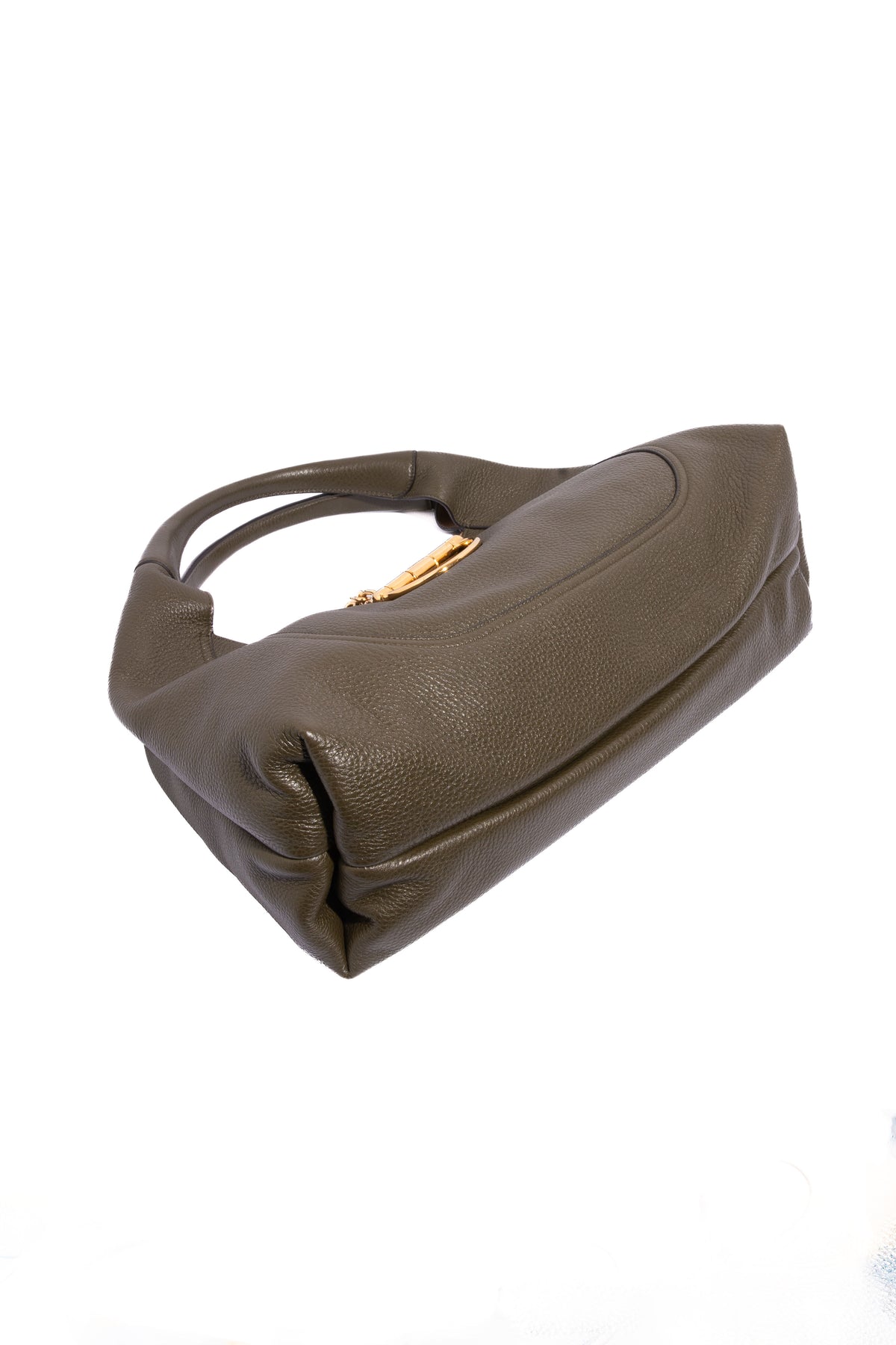 GUCCI Olive Soft-Bit Maxi Shoulder Bag