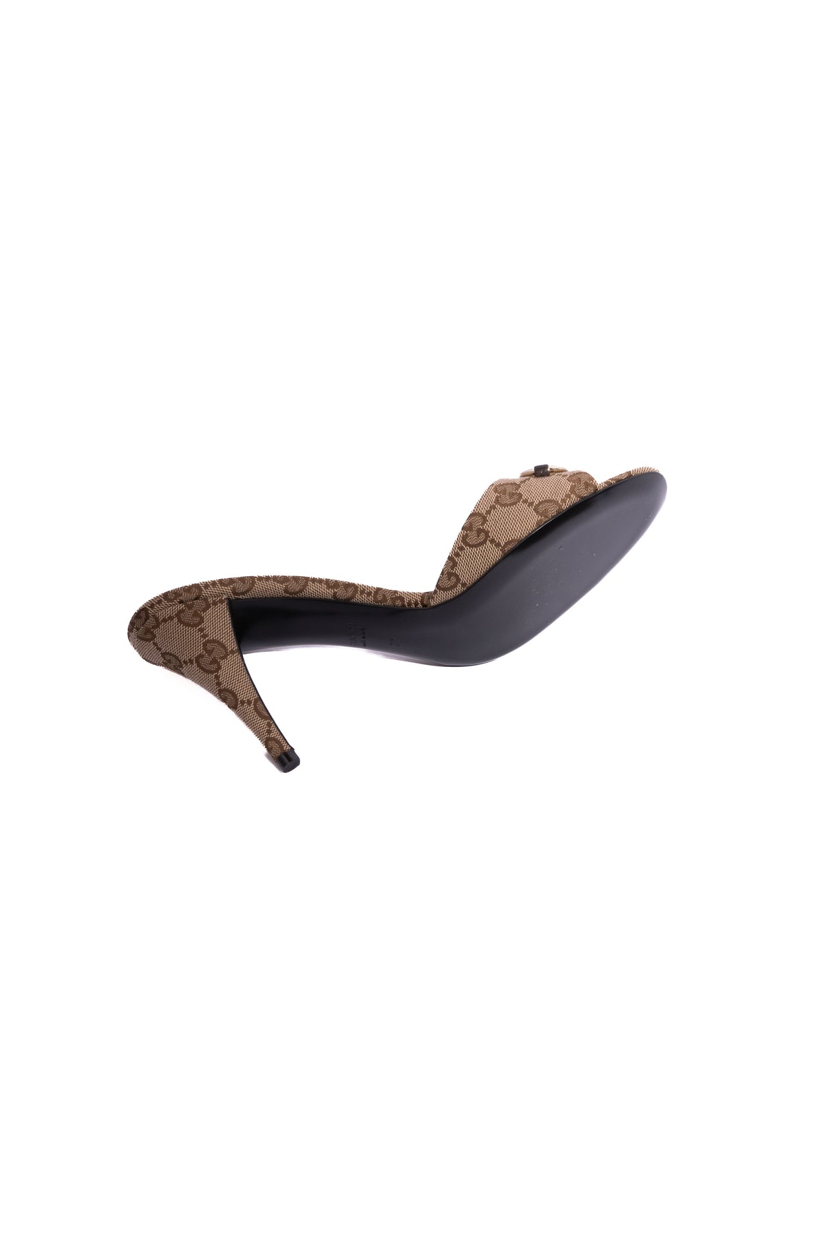 GUCCI Brown GG Logo Horsebit Mule Heels | Sz 39
