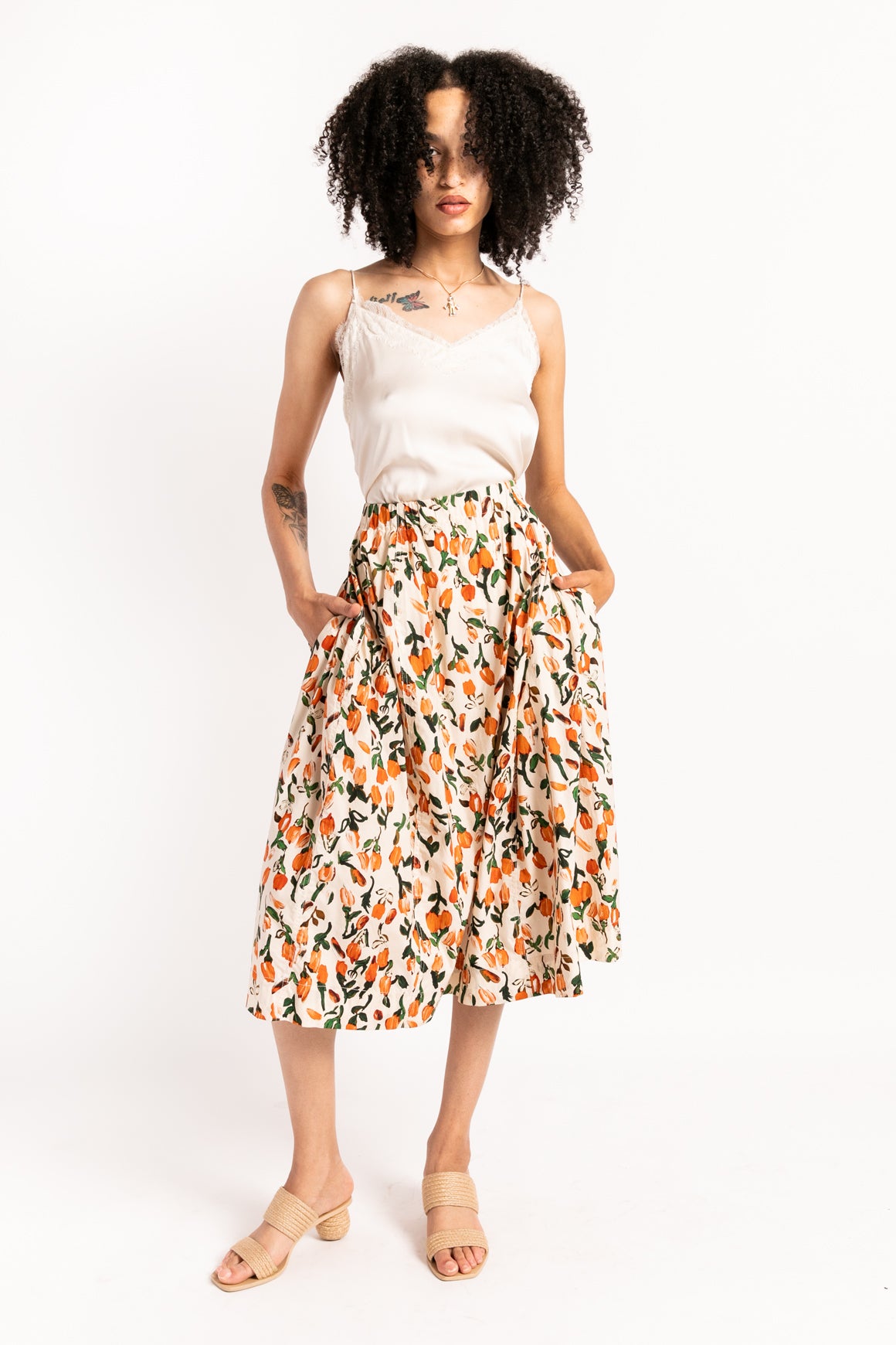 MARNI Floral Midi Skirt