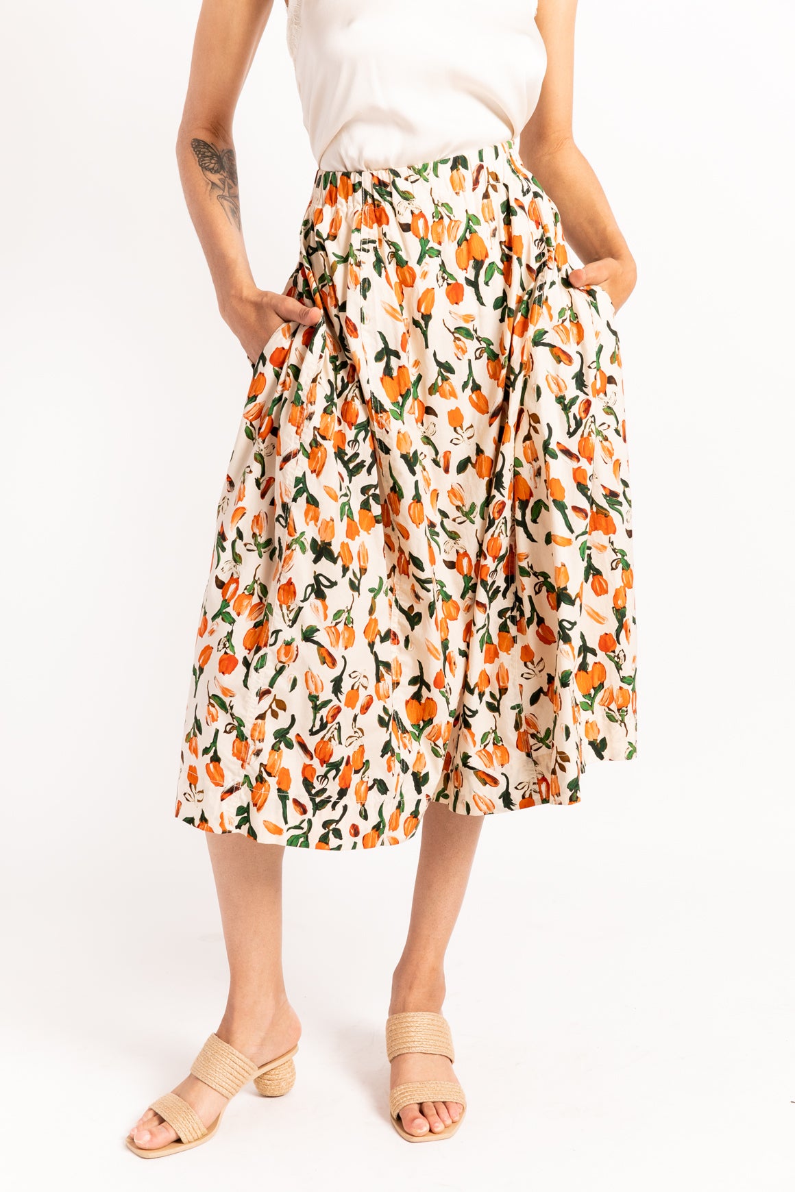 MARNI Floral Midi Skirt