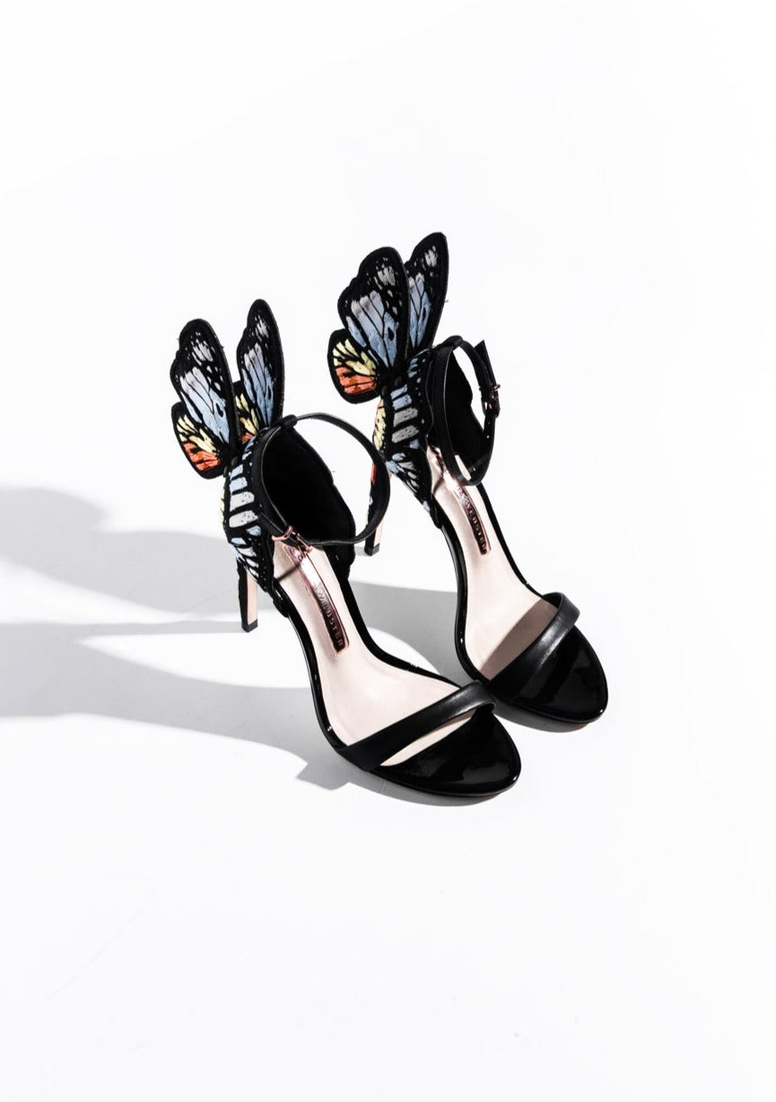 SOPHIA WEBSTER Black Butterfly Heels (Sz. 35.5)