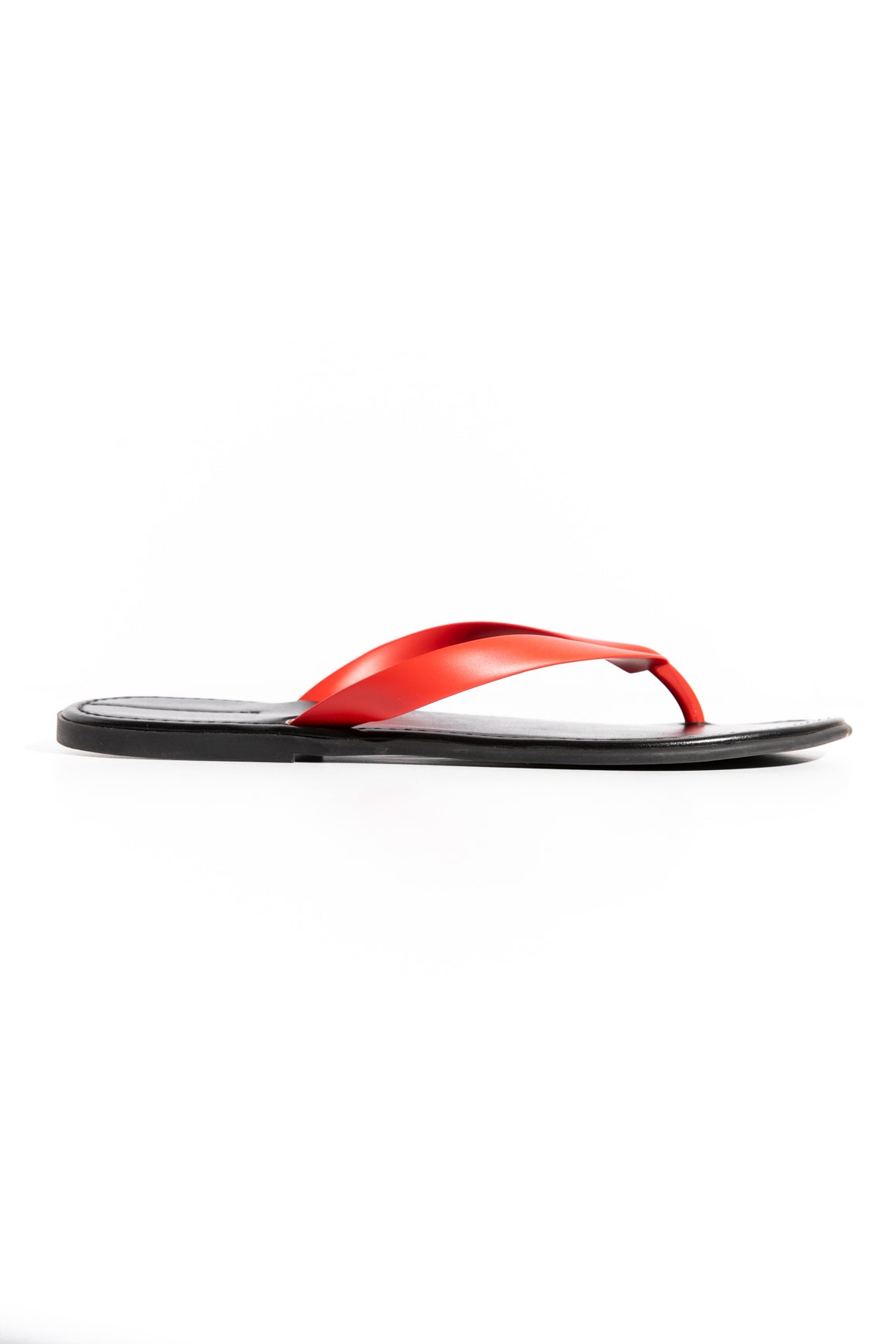 THE ROW Black & Red Leather Flip-Flops (Sz. 38)