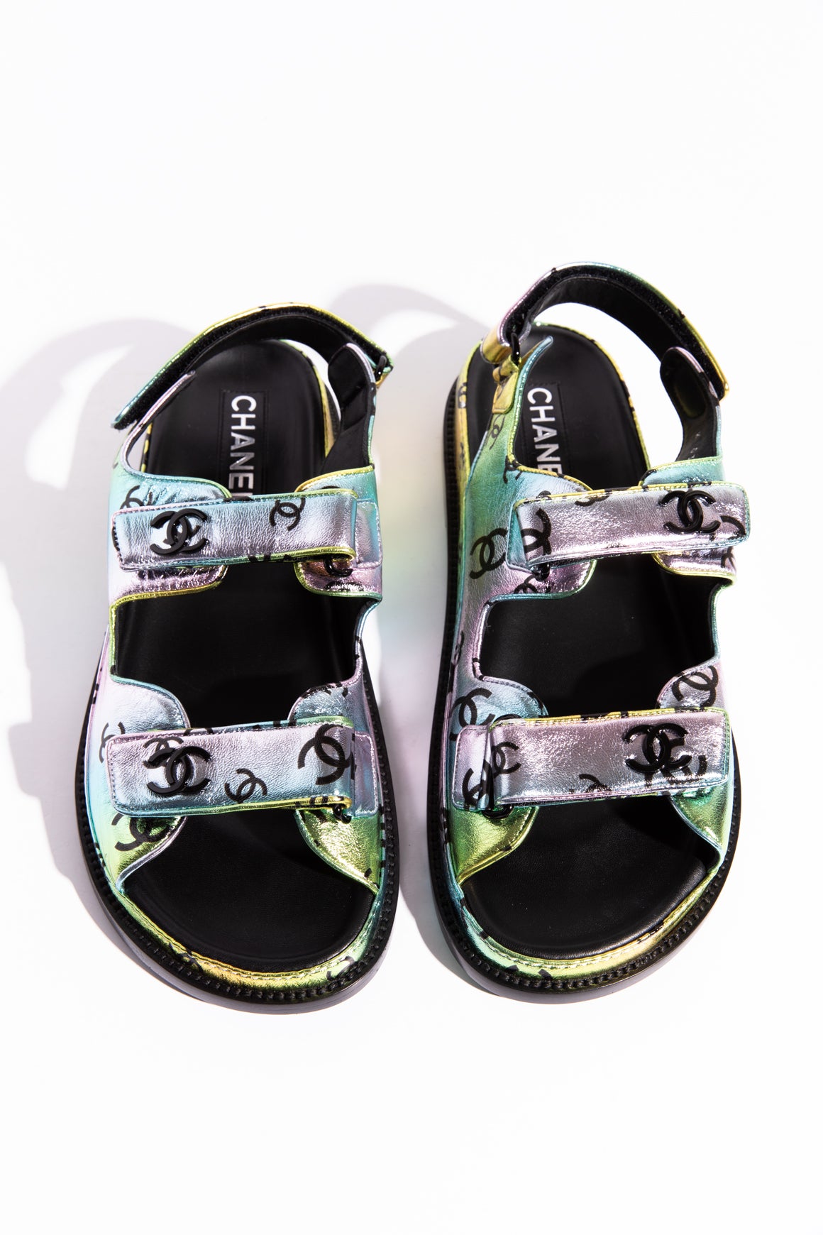 CHANEL Rainbow CC Dad Sandals (Sz. 41)