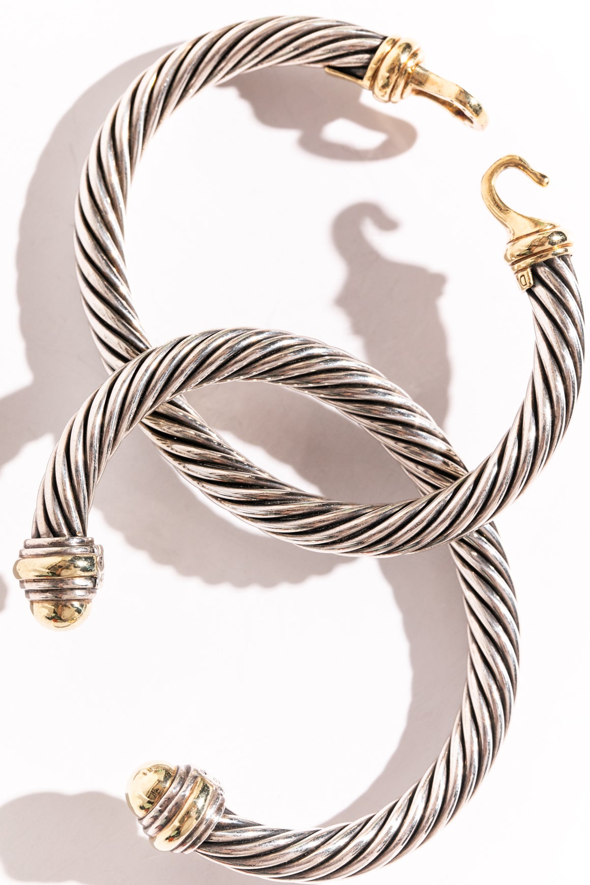 DAVID YURMAN Silver & Gold Cable Twist Bracelet