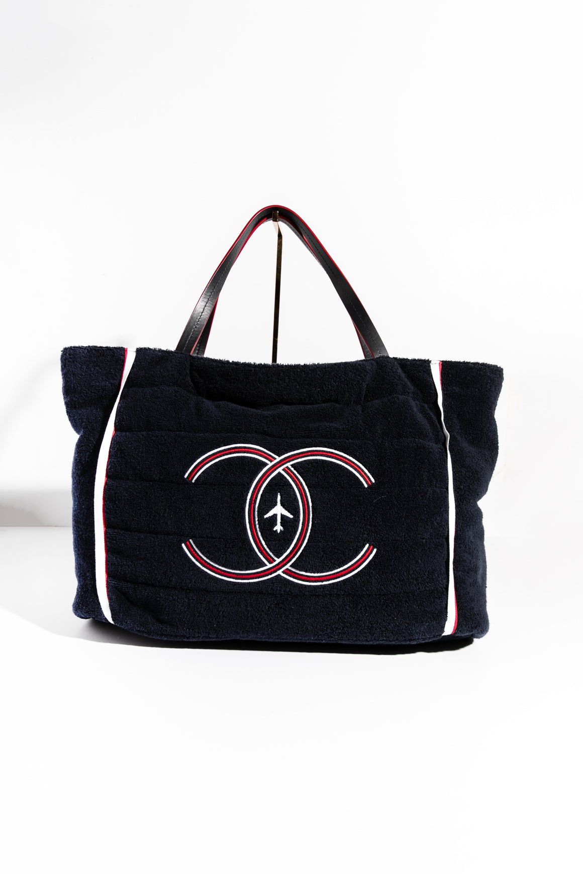 CHANEL 2016 Reversible Navy Terrycloth Airline Tote