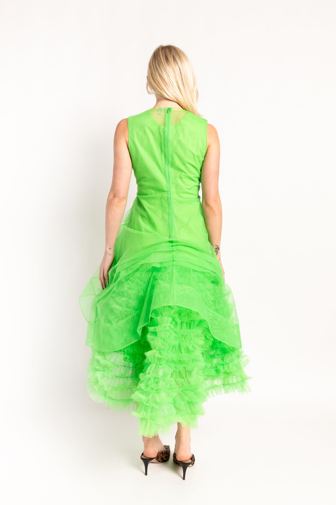 MOLLY GODDARD Green Tulle Dress