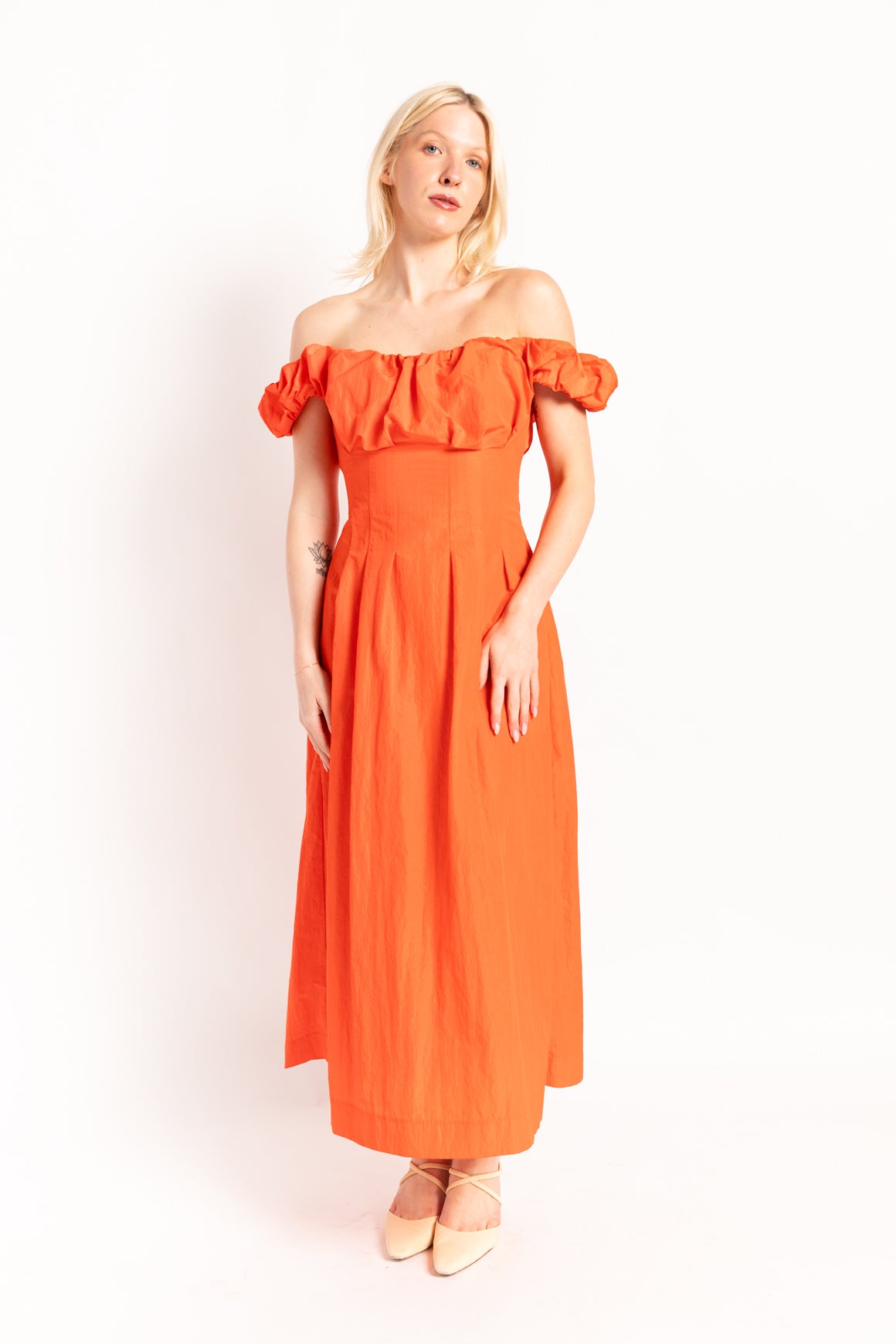 LELA ROSE Orange Maxi Dress