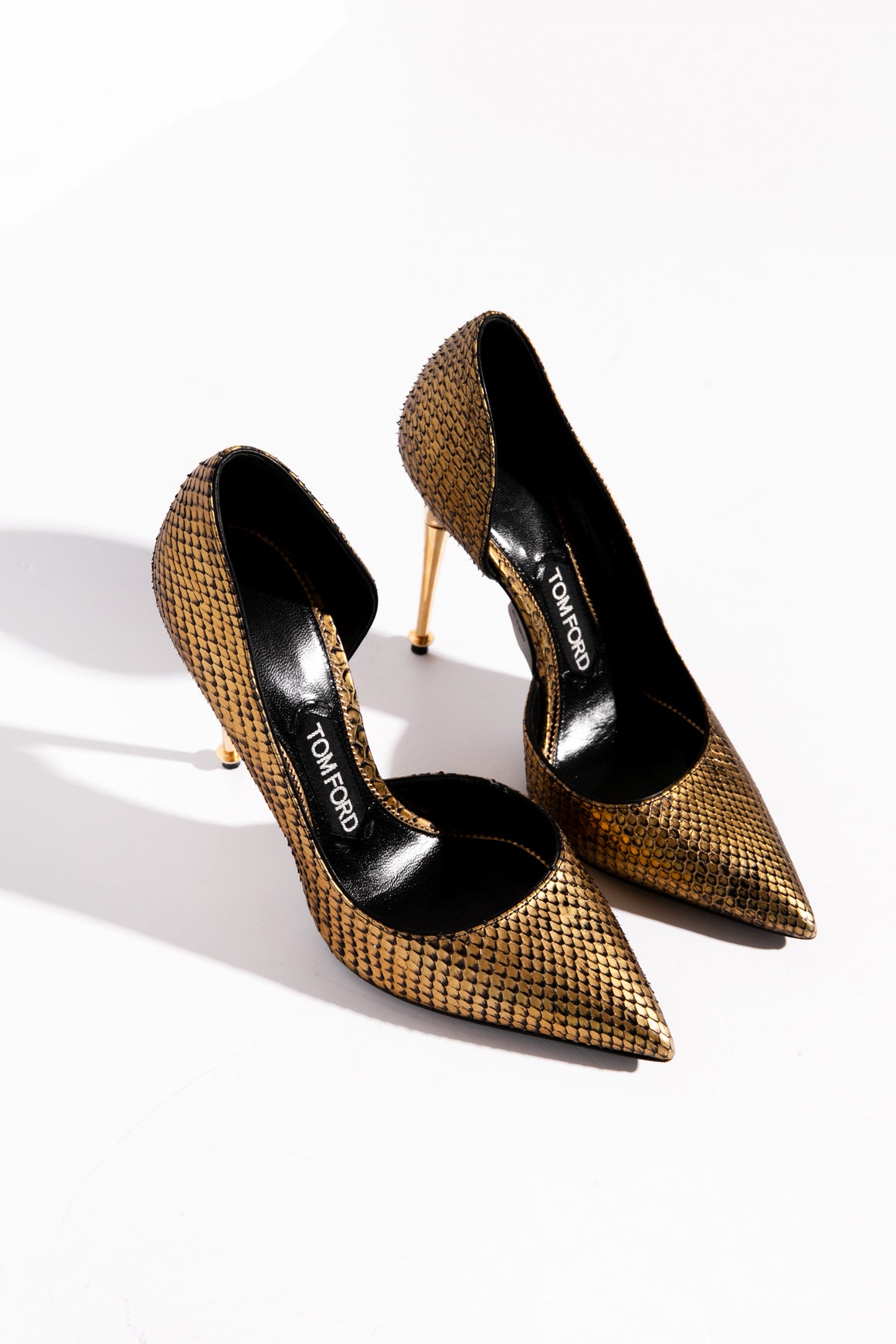 TOM FORD Gold Scaled Pumps (Sz. 36.5)