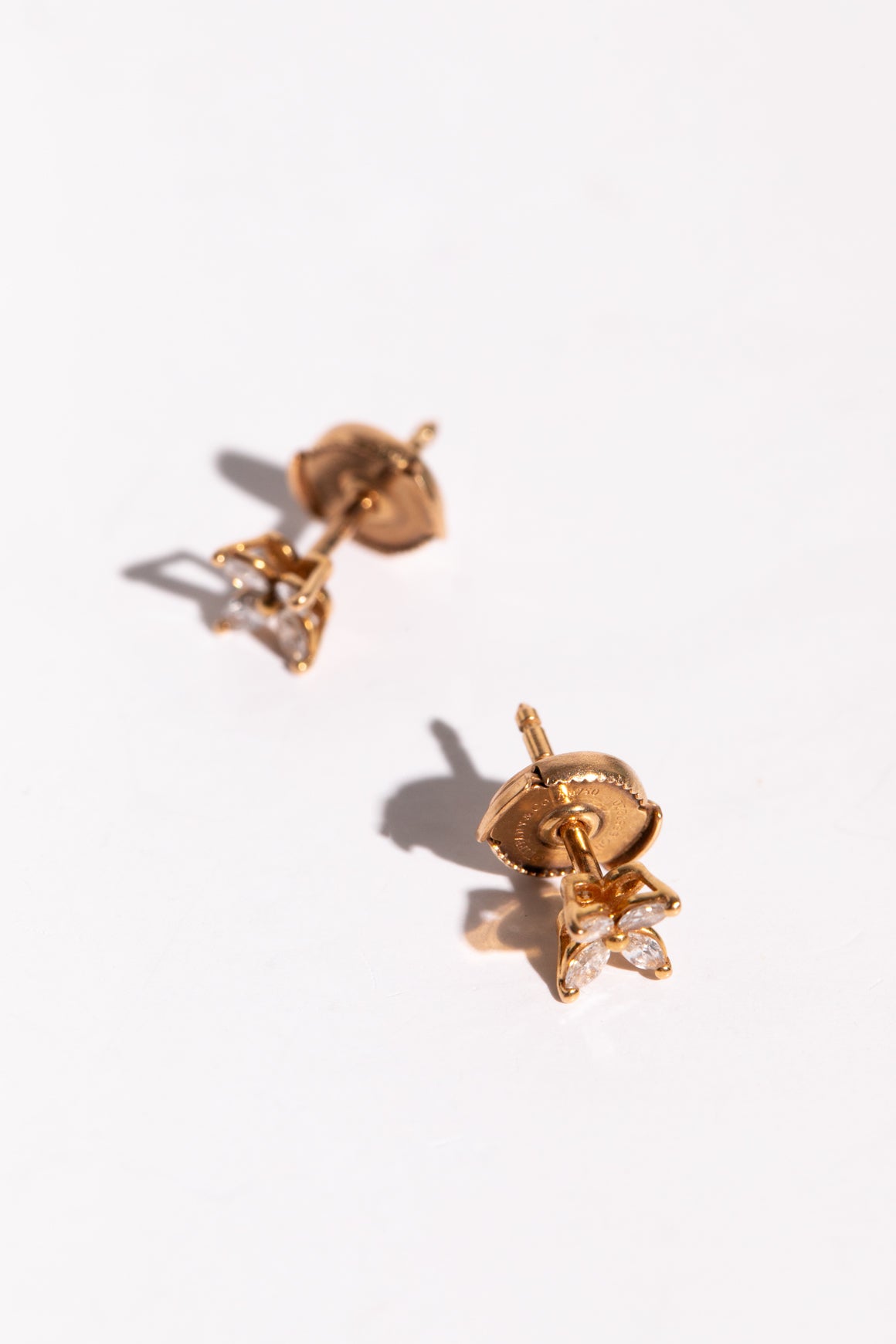 TIFFANY & CO. Gold Diamond Victoria Earrings