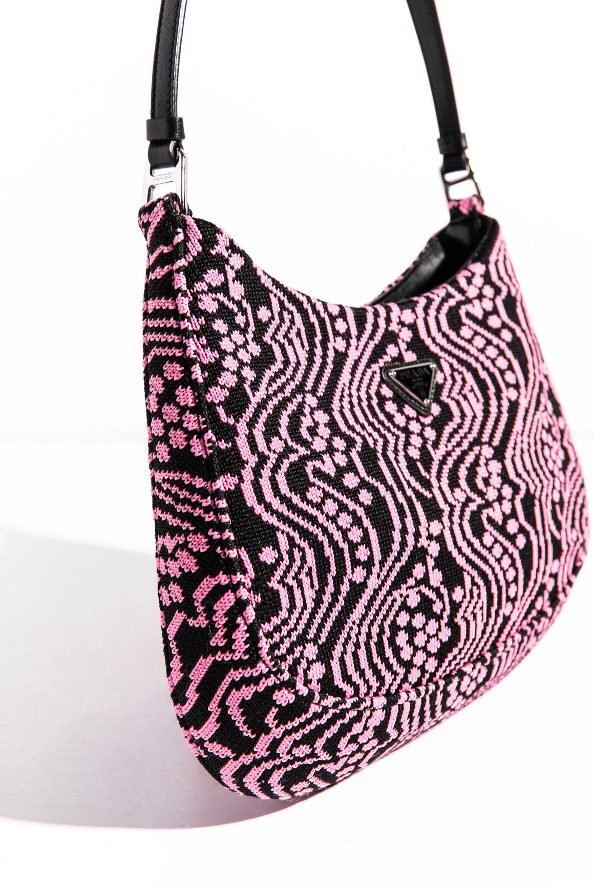 PRADA Pink & Black Cleo Shoulder Bag