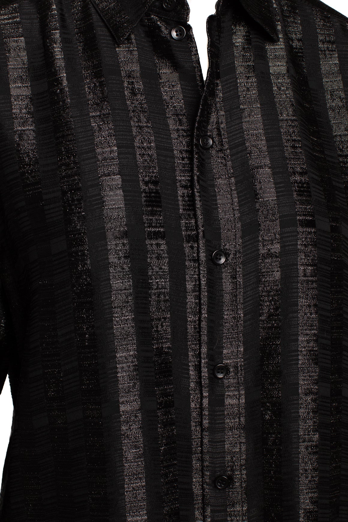 SAINT LAURENT Lurex Stripe Blouse (Sz. 42/10)