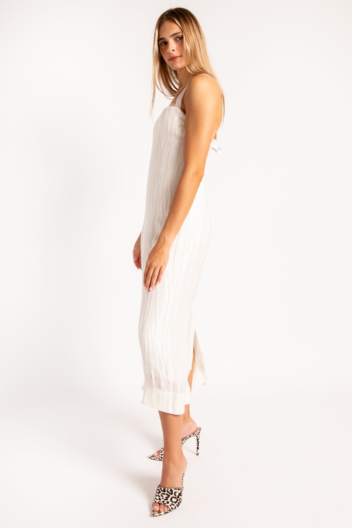 KHAITE Ivory Open Back Dress