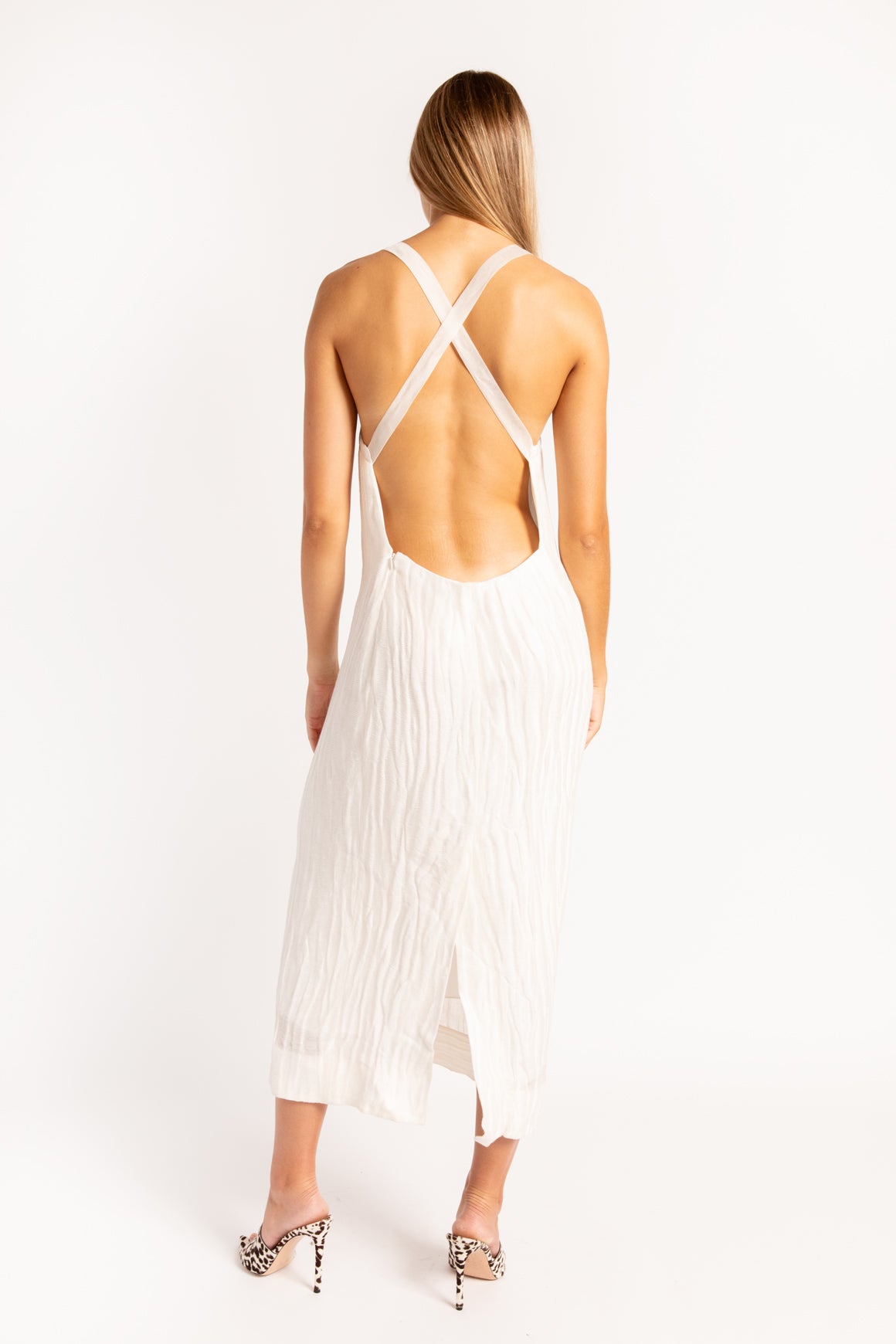 KHAITE Ivory Open Back Dress